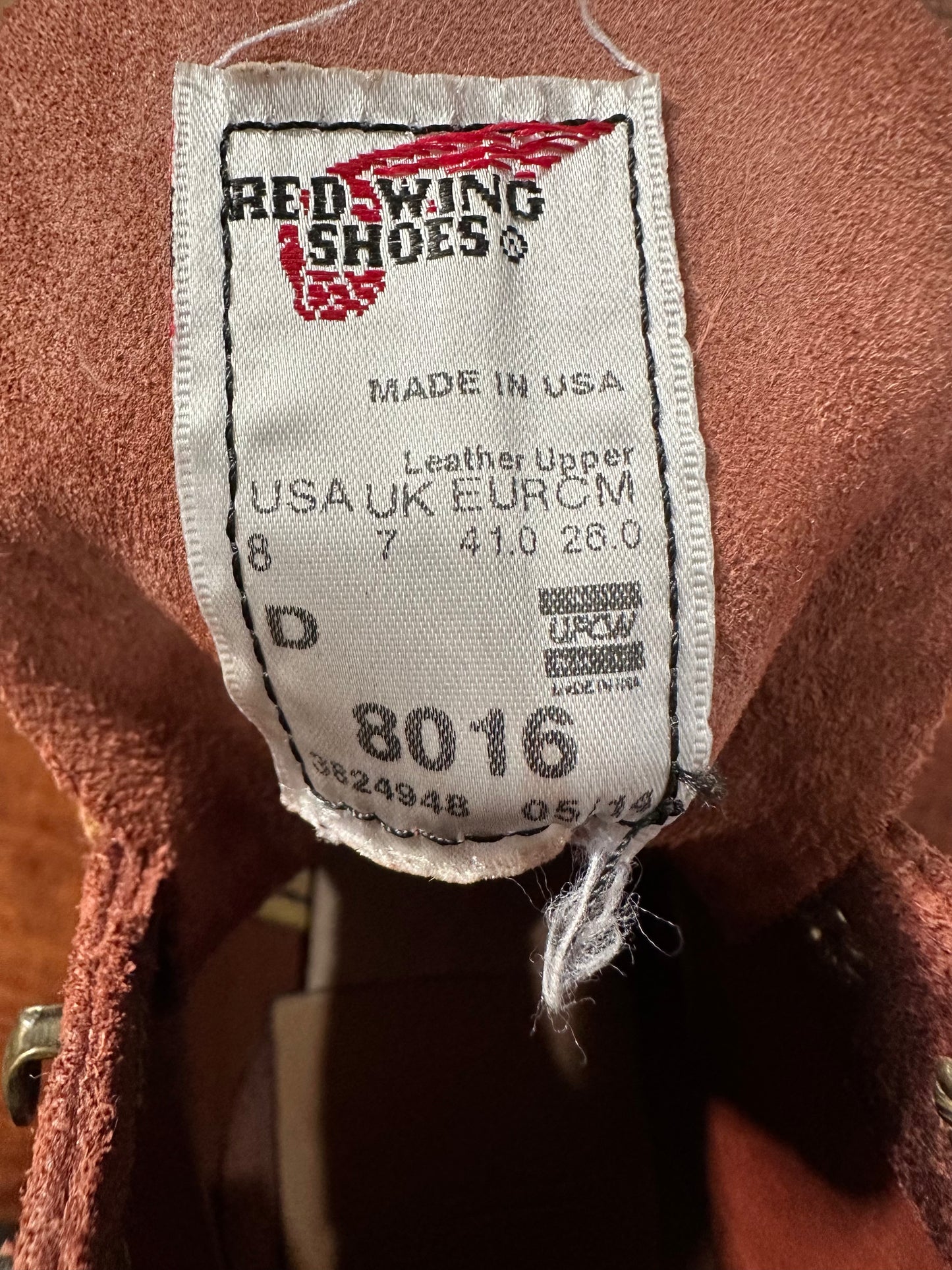 Red Wing (レッドウィング) 8016 Blacksmith (Bordeaux "Spitfire") ボルドー (Bordeaux) ボルドー・スピットファイヤー (Bordeaux "Spitfire") コルクソール (Cork Sole) used boots - tag_1 view