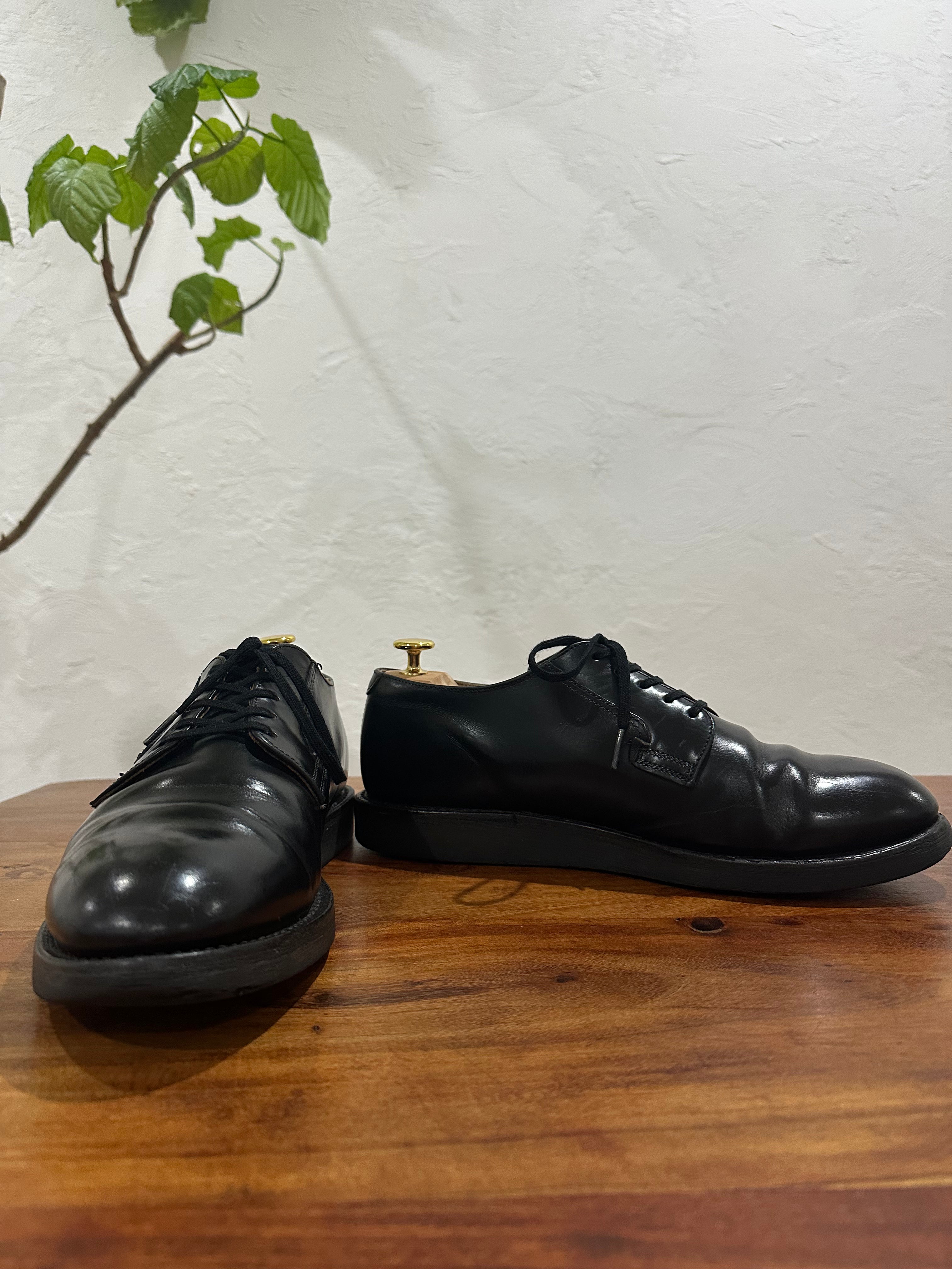 Red Wing (レッドウィング) 101 Postman Oxford ブラック (Black) ブラック・シャパラル (Black "Chaparral") ブラック・クッションクレープ (Black Cushion Crepe) used boots - fr_1 view