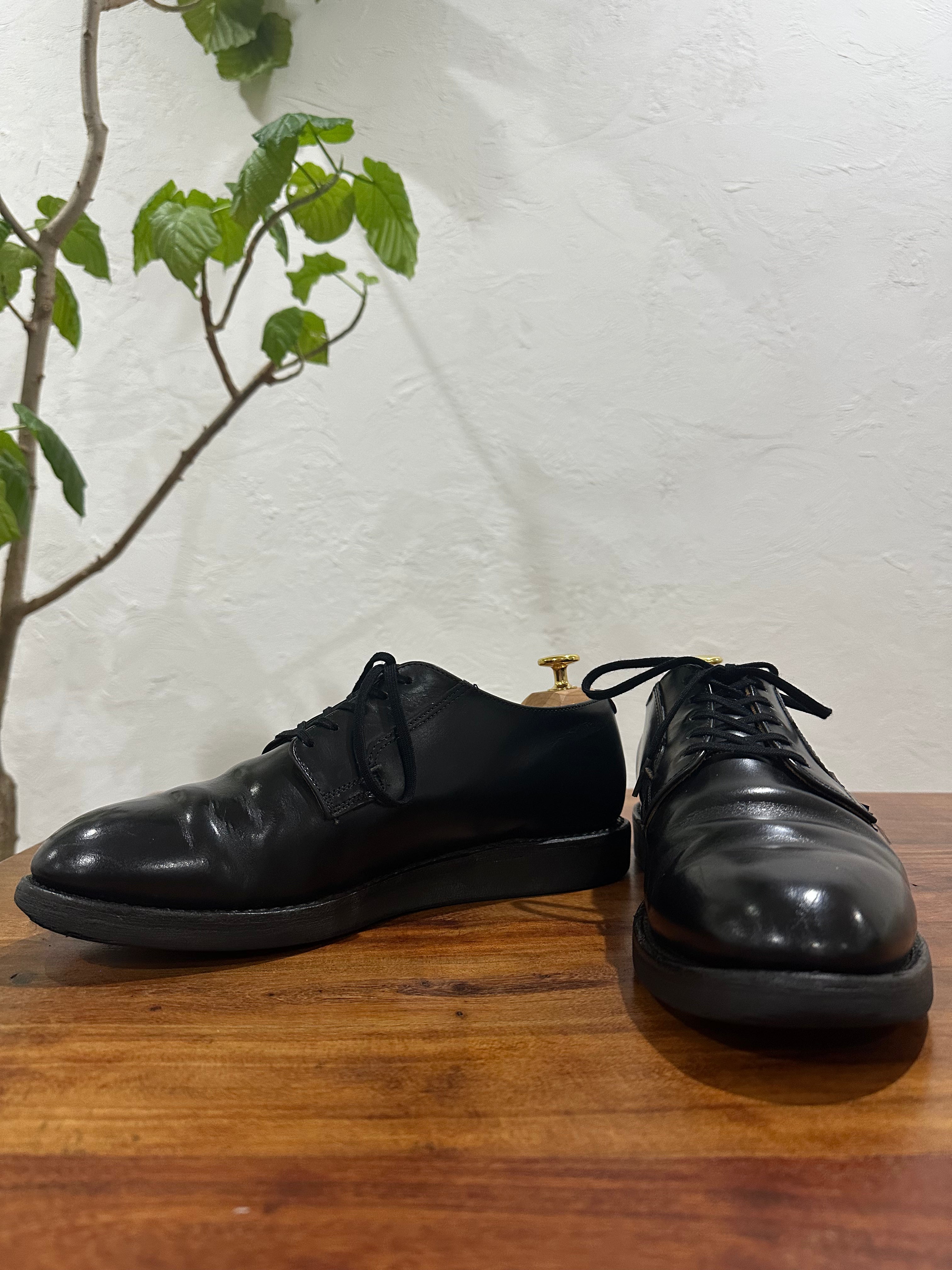 Red Wing (レッドウィング) 101 Postman Oxford ブラック (Black) ブラック・シャパラル (Black "Chaparral") ブラック・クッションクレープ (Black Cushion Crepe) used boots - fr_2 view