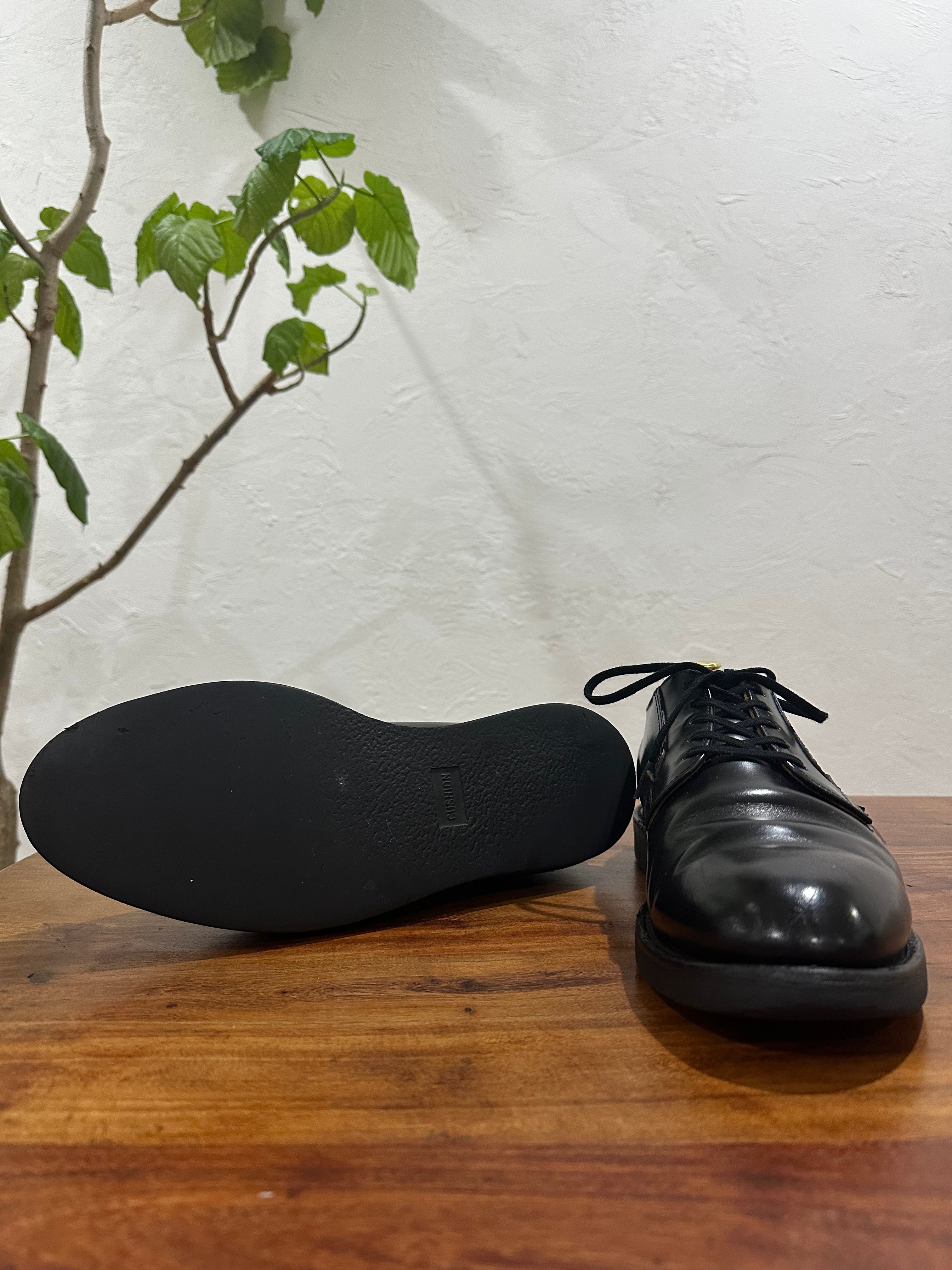 Red Wing (レッドウィング) 101 Postman Oxford ブラック (Black) ブラック・シャパラル (Black "Chaparral") ブラック・クッションクレープ (Black Cushion Crepe) used boots - fr_3 view