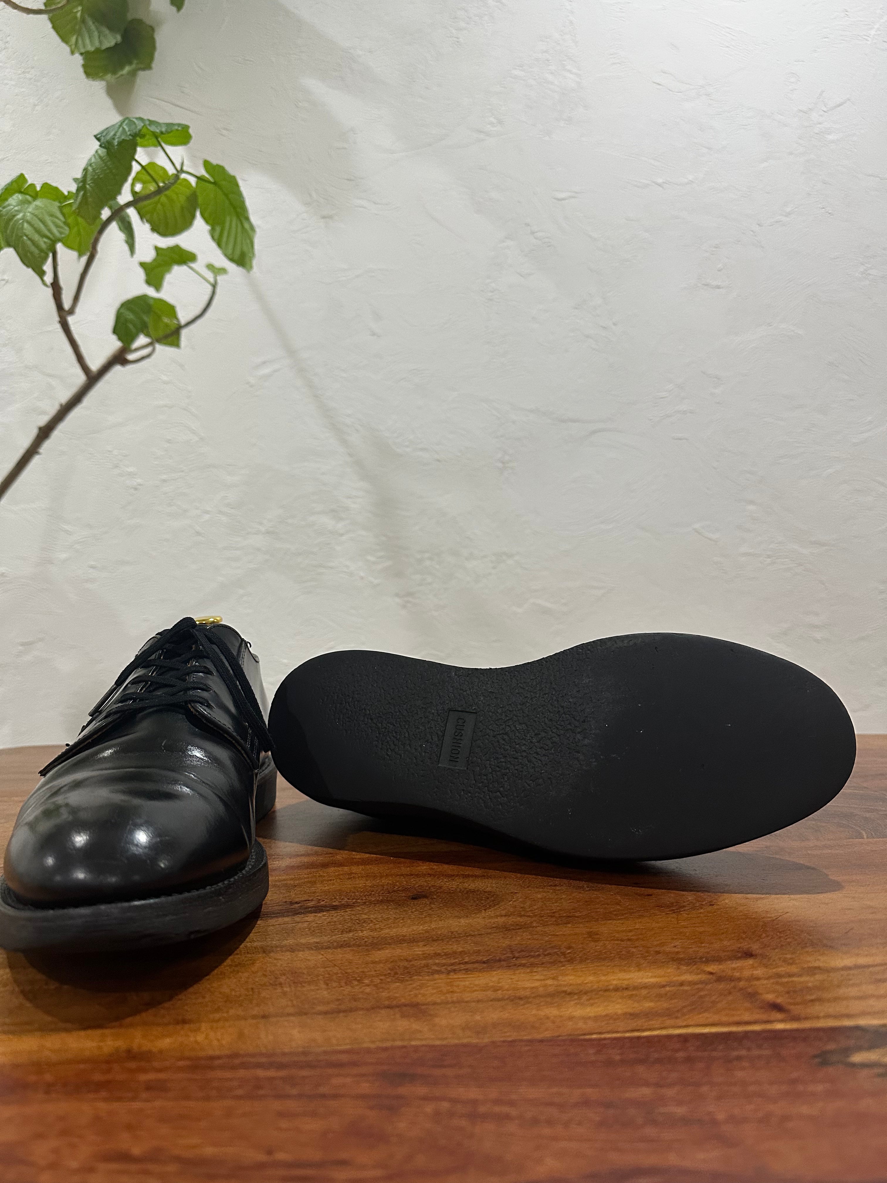 Red Wing (レッドウィング) 101 Postman Oxford ブラック (Black) ブラック・シャパラル (Black "Chaparral") ブラック・クッションクレープ (Black Cushion Crepe) used boots - fr_4 view