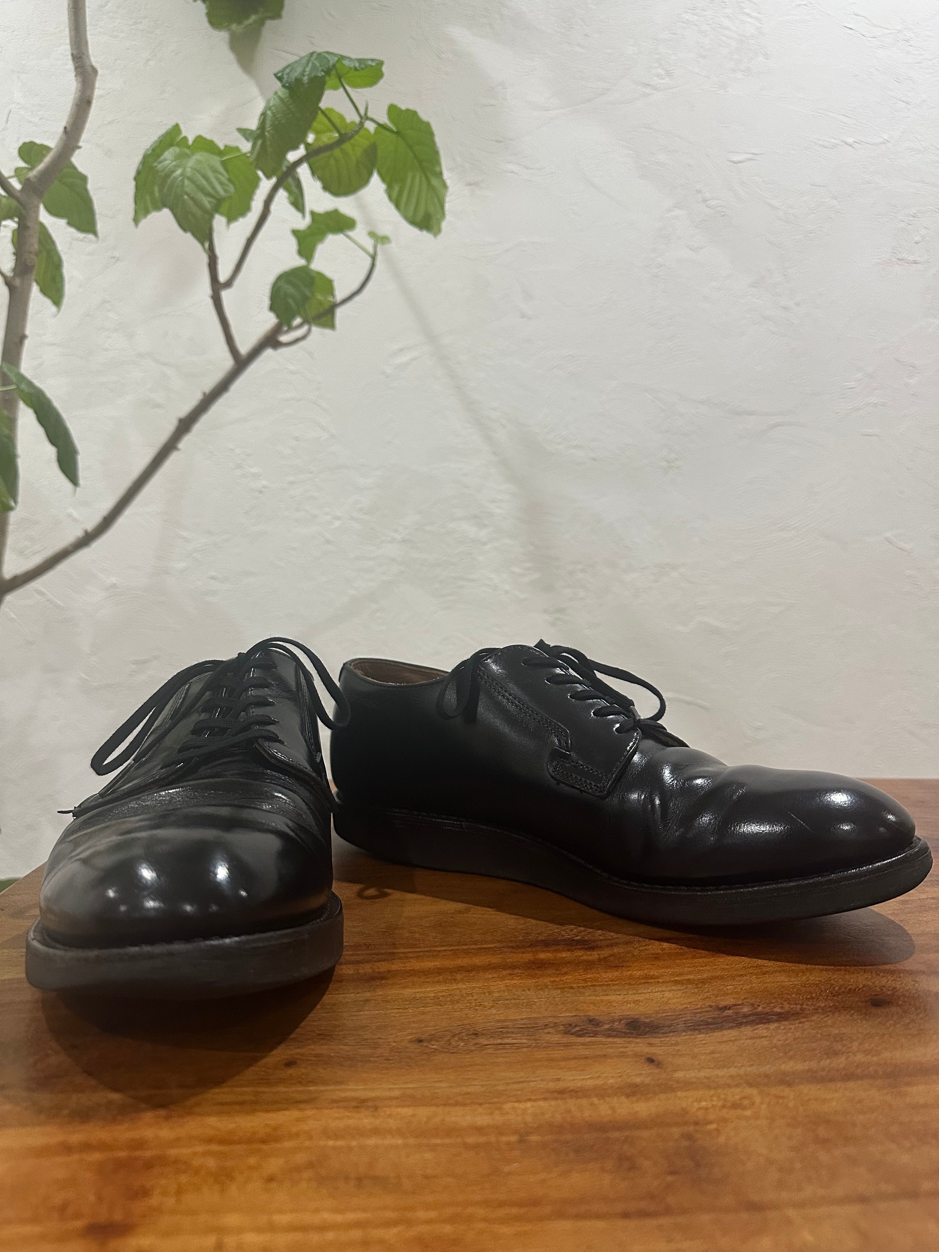 Red Wing (レッドウィング) 101 Postman Oxford ブラック (Black) ブラック・シャパラル (Black "Chaparral") ブラック・クッションクレープ (Black Cushion Crepe) used boots - fr_1 view