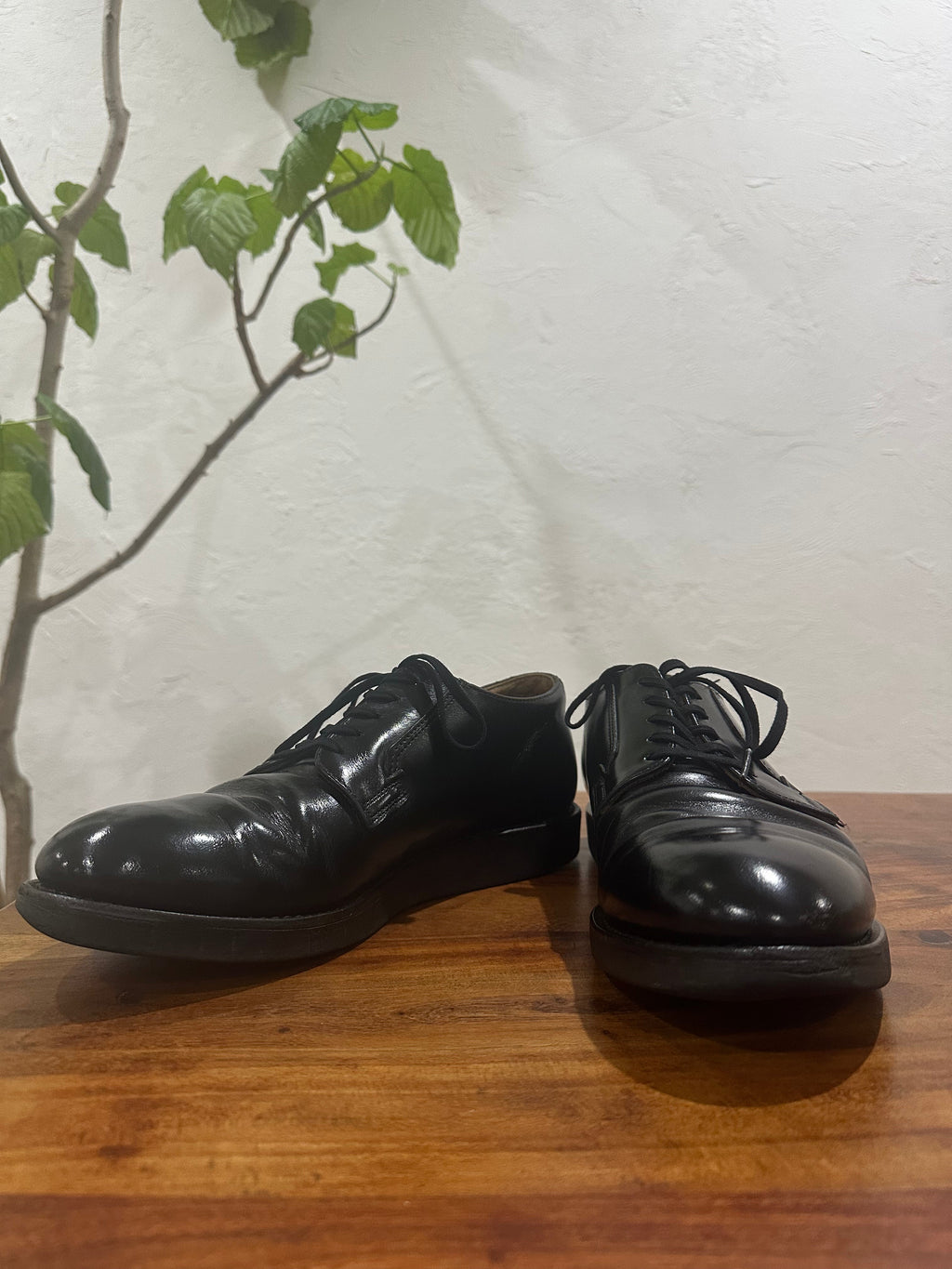 Red Wing (レッドウィング) 101 Postman Oxford ブラック (Black) ブラック・シャパラル (Black "Chaparral") ブラック・クッションクレープ (Black Cushion Crepe) used boots - fr_2 view