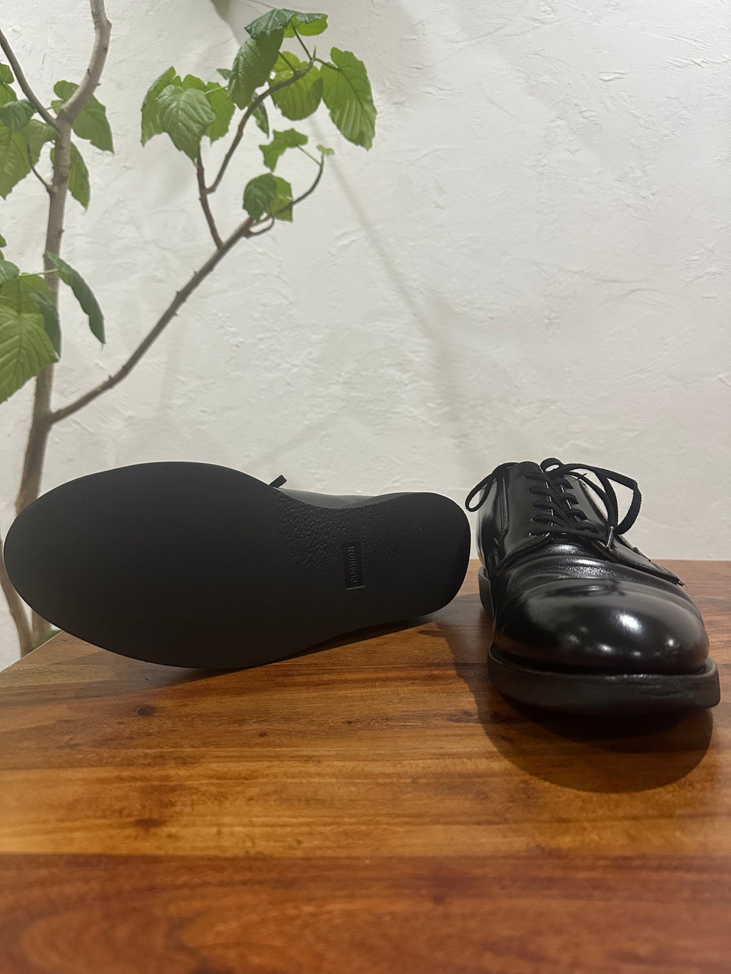 Red Wing (レッドウィング) 101 Postman Oxford ブラック (Black) ブラック・シャパラル (Black "Chaparral") ブラック・クッションクレープ (Black Cushion Crepe) used boots - fr_3 view