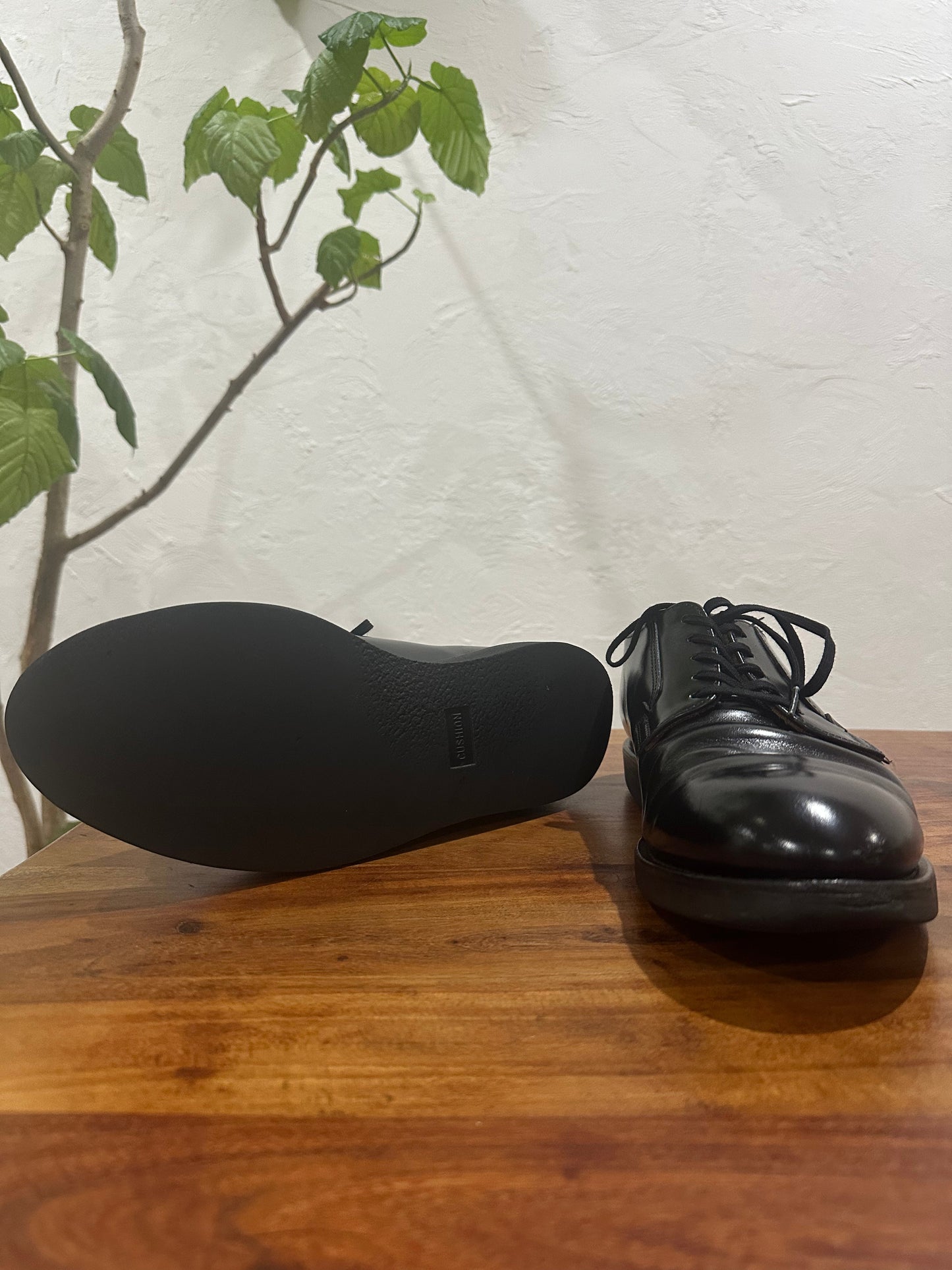 Red Wing (レッドウィング) 101 Postman Oxford ブラック (Black) ブラック・シャパラル (Black "Chaparral") ブラック・クッションクレープ (Black Cushion Crepe) used boots - fr_3 view