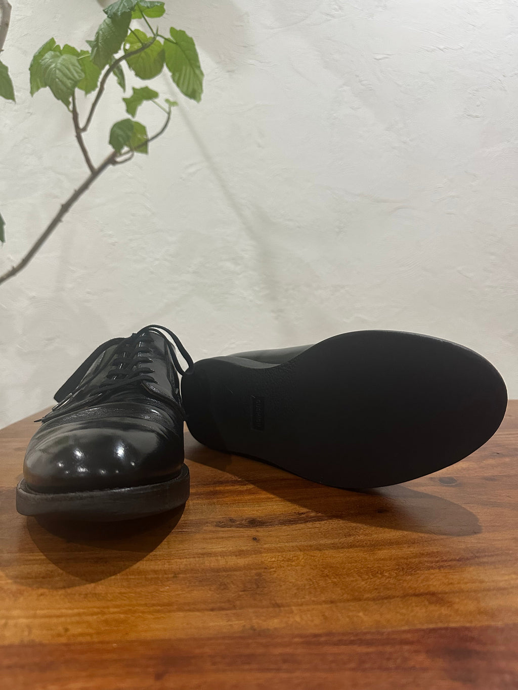 Red Wing (レッドウィング) 101 Postman Oxford ブラック (Black) ブラック・シャパラル (Black "Chaparral") ブラック・クッションクレープ (Black Cushion Crepe) used boots - fr_4 view