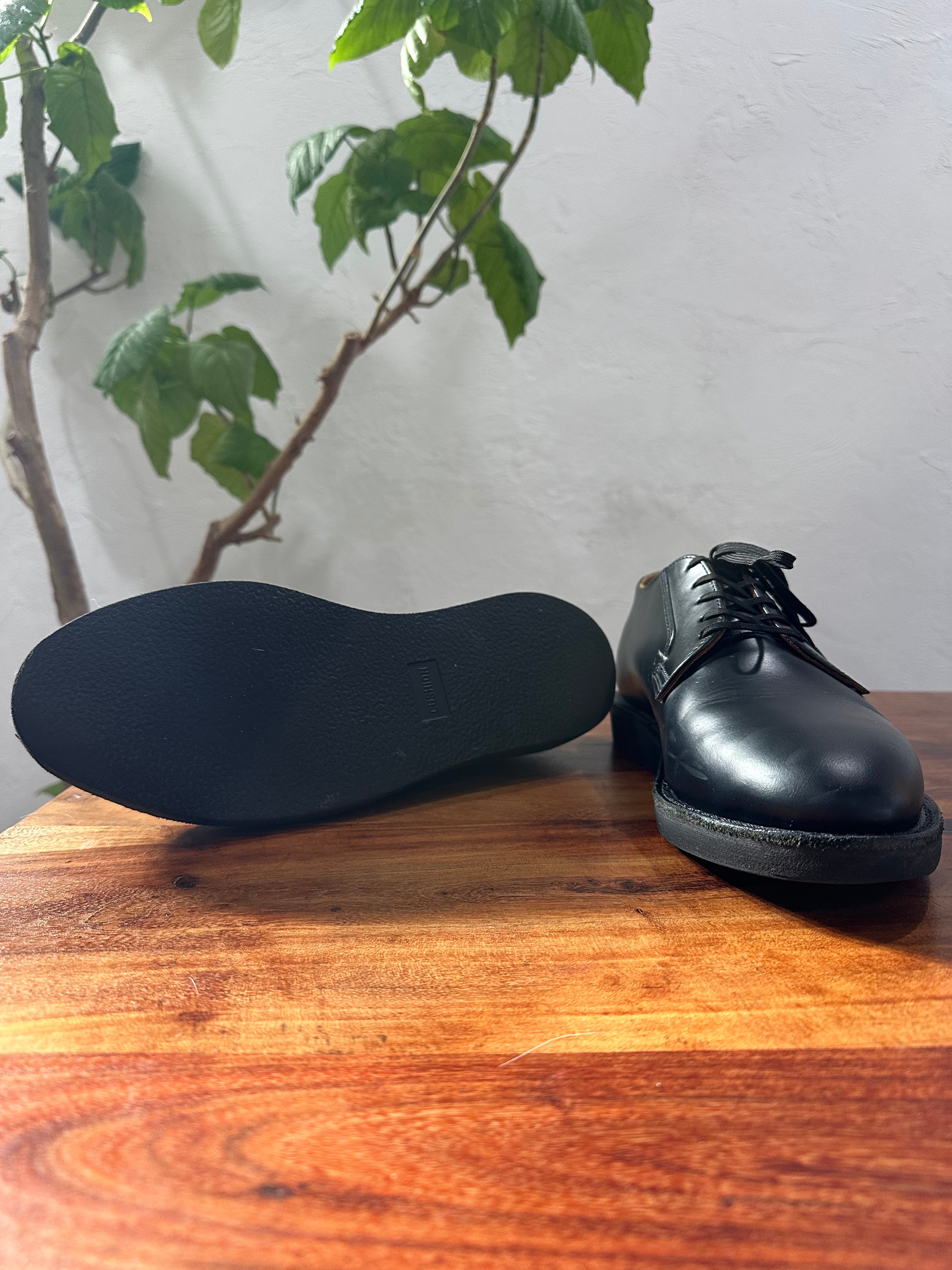 Red Wing (レッドウィング) 101 Postman Oxford ブラック (Black) ブラック・シャパラル (Black "Chaparral") ブラック・クッションクレープ (Black Cushion Crepe) used boots - fr_3 view