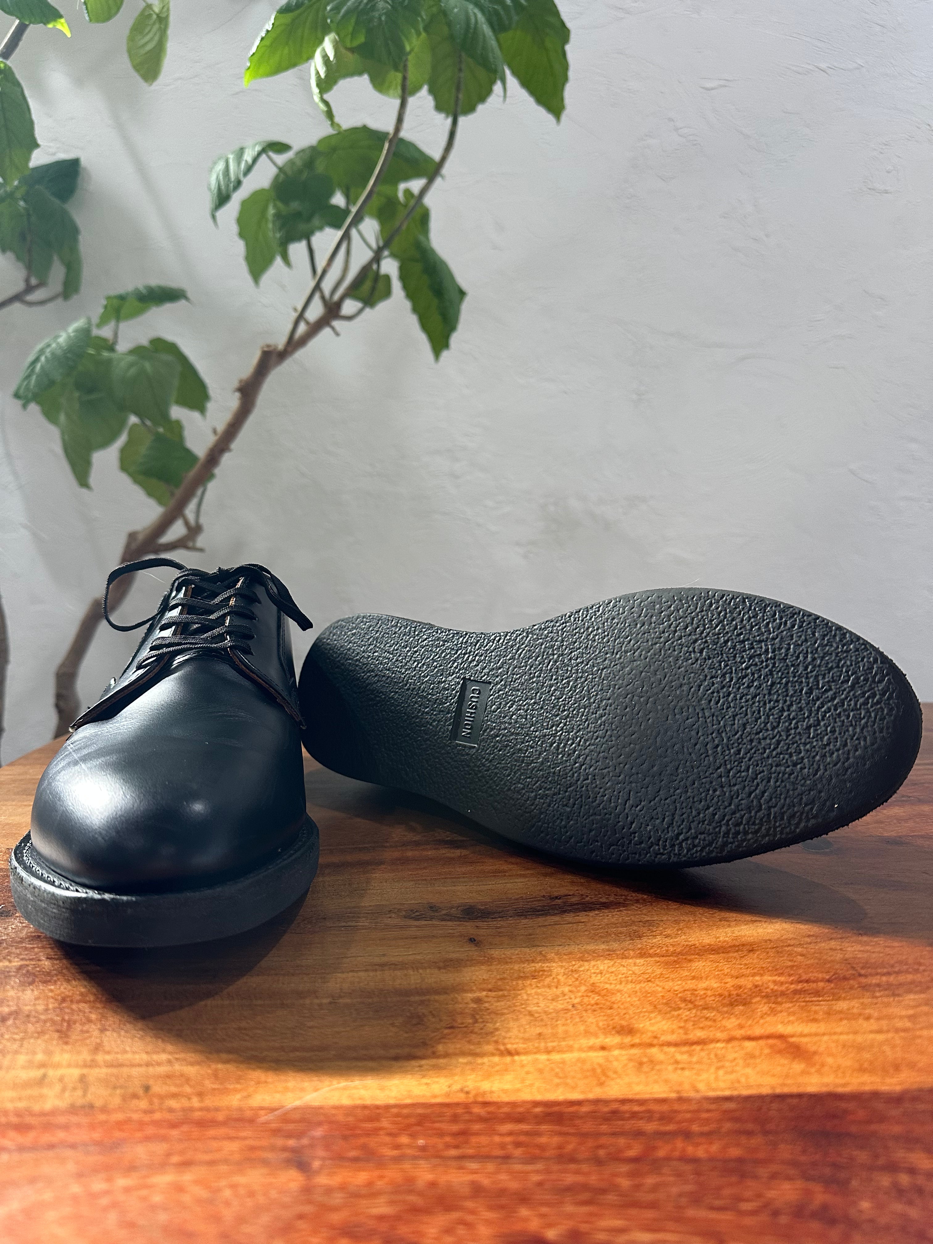 Red Wing (レッドウィング) 101 Postman Oxford ブラック (Black) ブラック・シャパラル (Black "Chaparral") ブラック・クッションクレープ (Black Cushion Crepe) used boots - fr_4 view