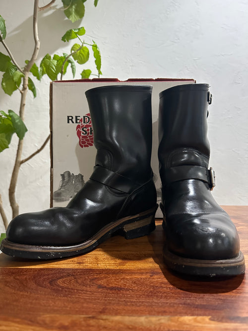 Red Wing (レッドウィング) 2268 11" Engineer Boots (Steel-toe) ブラック (Black) ブラック・クローム (Black Chrome) ブラック・ネオプレーン・コードソール (Black Neoprene Cord) used boots - fr_2 view