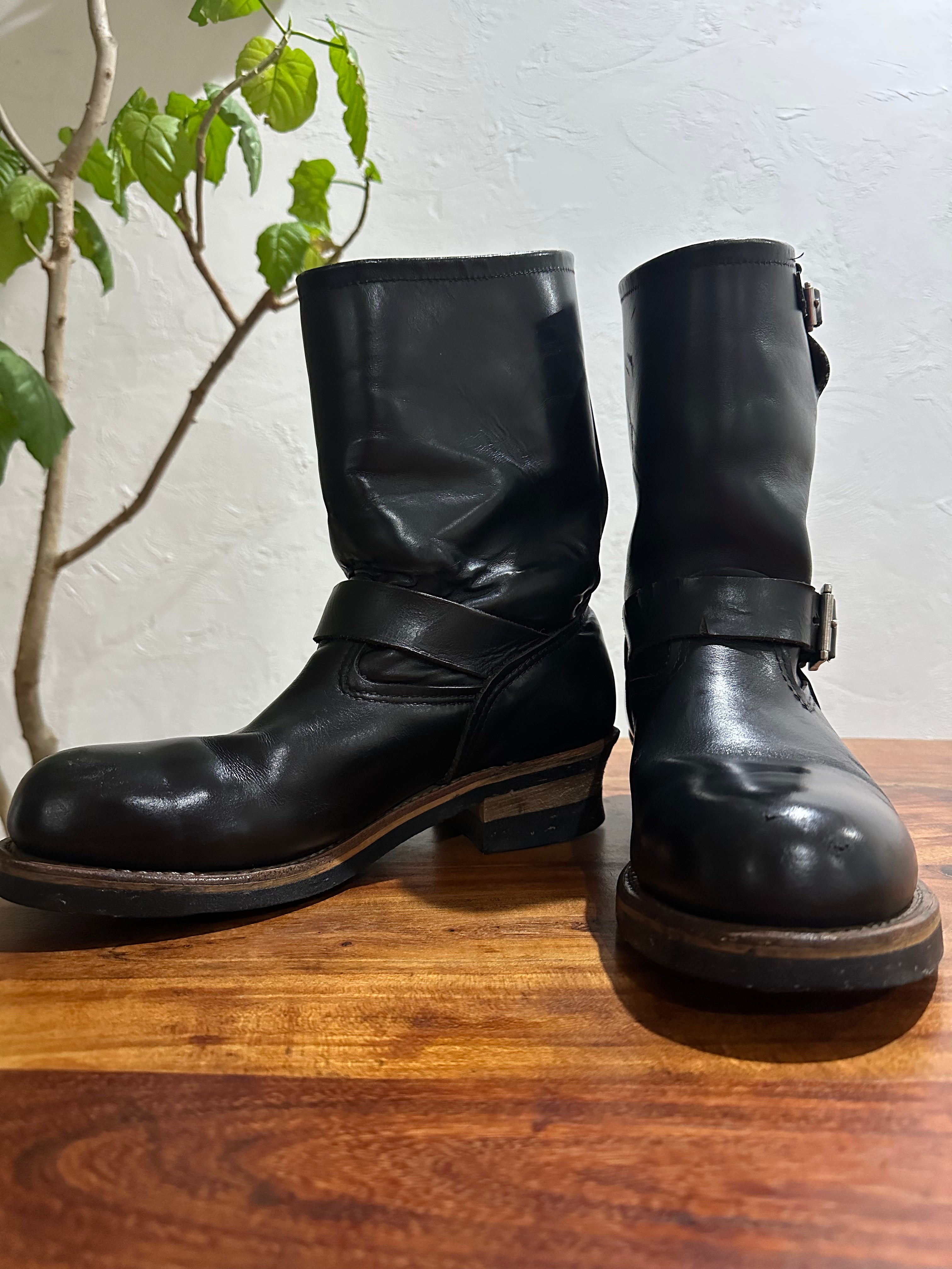 Red Wing (レッドウィング) 2268 11" Engineer Boots (Steel-toe) ブラック (Black) ブラック・クローム (Black Chrome) ブラック・ネオプレーン・コードソール (Black Neoprene Cord) used boots - fr_2 view