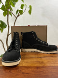 Red Wing (レッドウィング) 2900 6" Lineman Boot (Abilene Roughout) ブラック (Black) ブラック「アビレーン」ラフアウト (Black "Abilene" Roughout) トラクショントレッド・ソール (Traction Tred Sole) used boots - fr_1 view