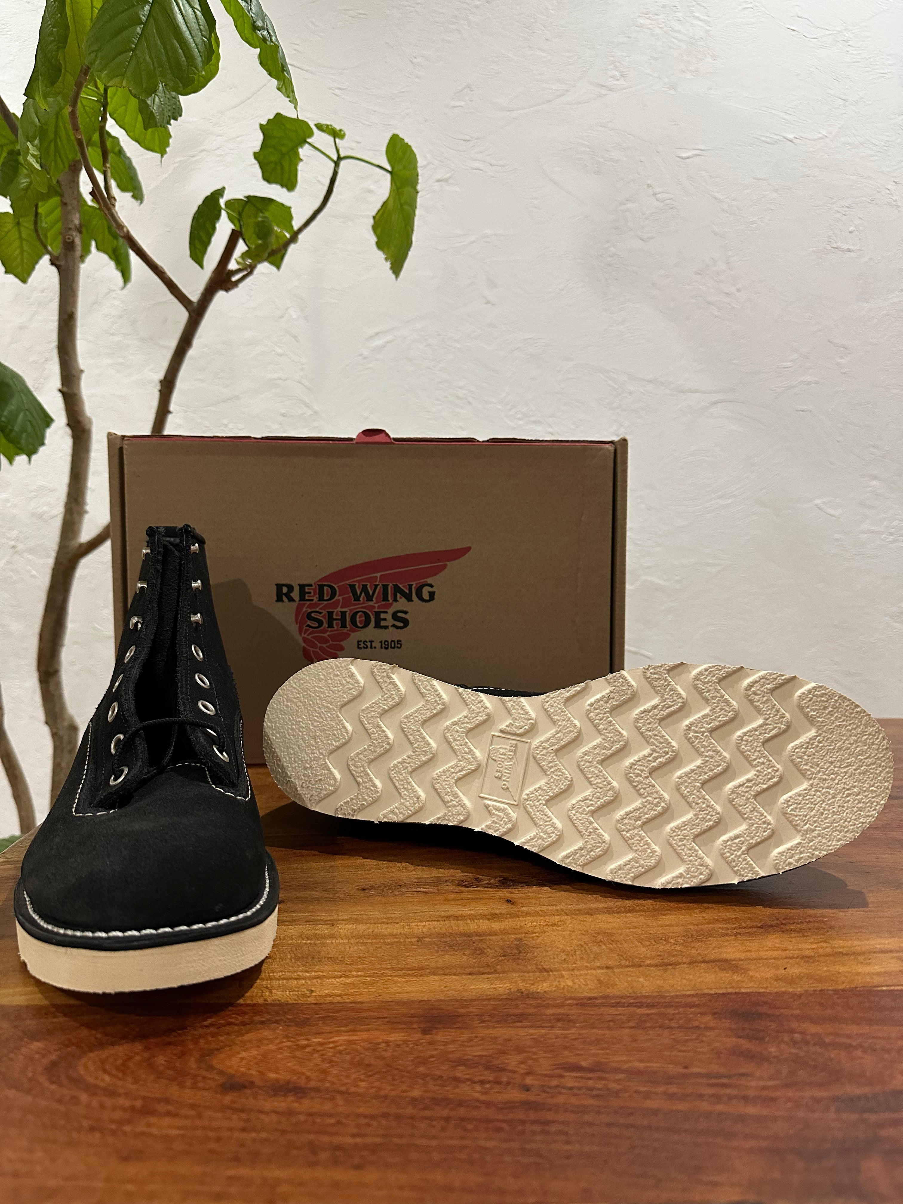 Red Wing (レッドウィング) 2900 6" Lineman Boot (Abilene Roughout) ブラック (Black) ブラック「アビレーン」ラフアウト (Black "Abilene" Roughout) トラクショントレッド・ソール (Traction Tred Sole) used boots - fr_3 view