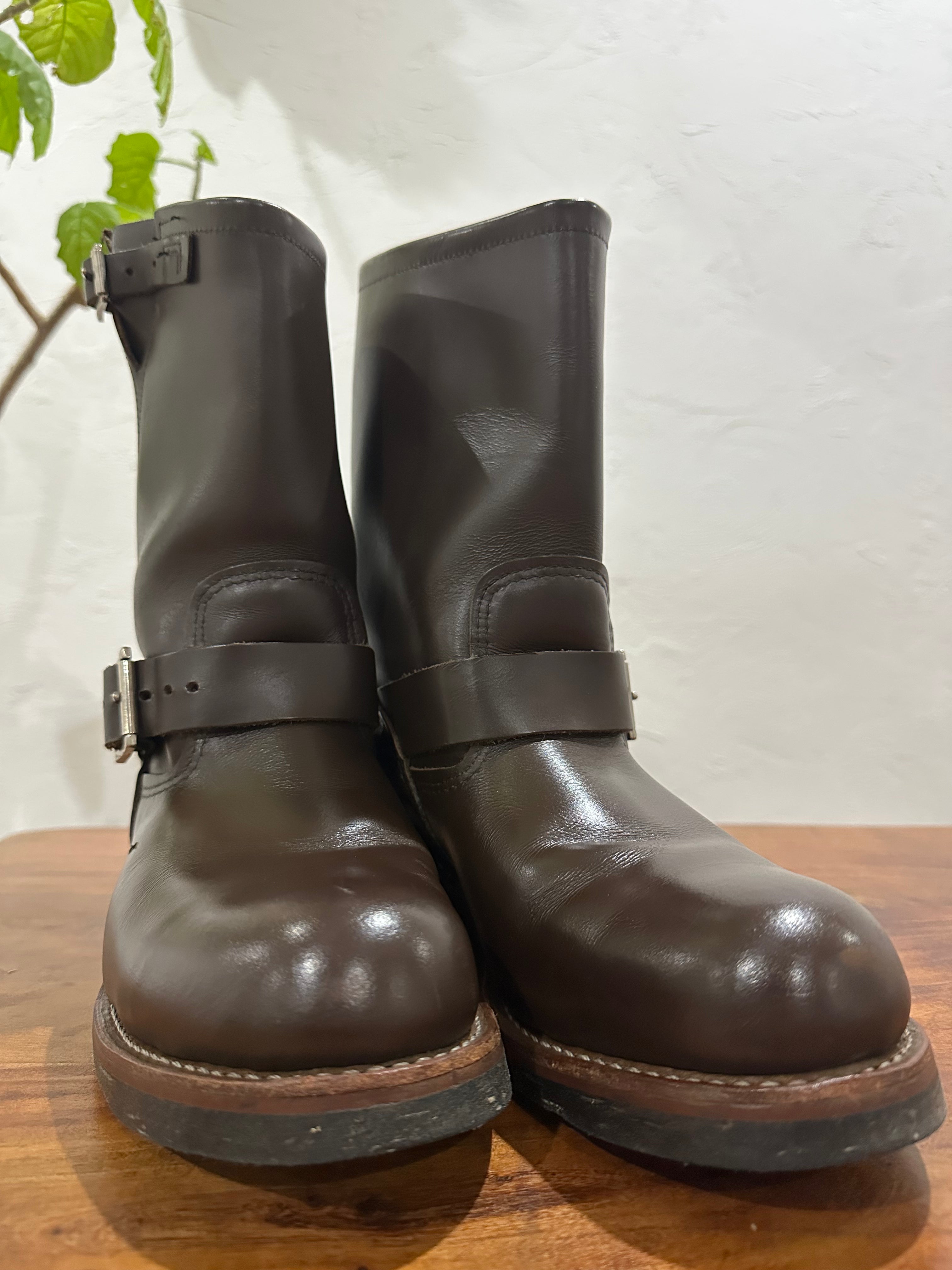 Red Wing (レッドウィング) 2967 11" Engineer Boots (Steel-toe) ブラウン (Brown) チョコレート・クローム (Chocolate Chrome) ブラック・ネオプレーン・コードソール (Black Neoprene Cord) used boots - toe_2 view