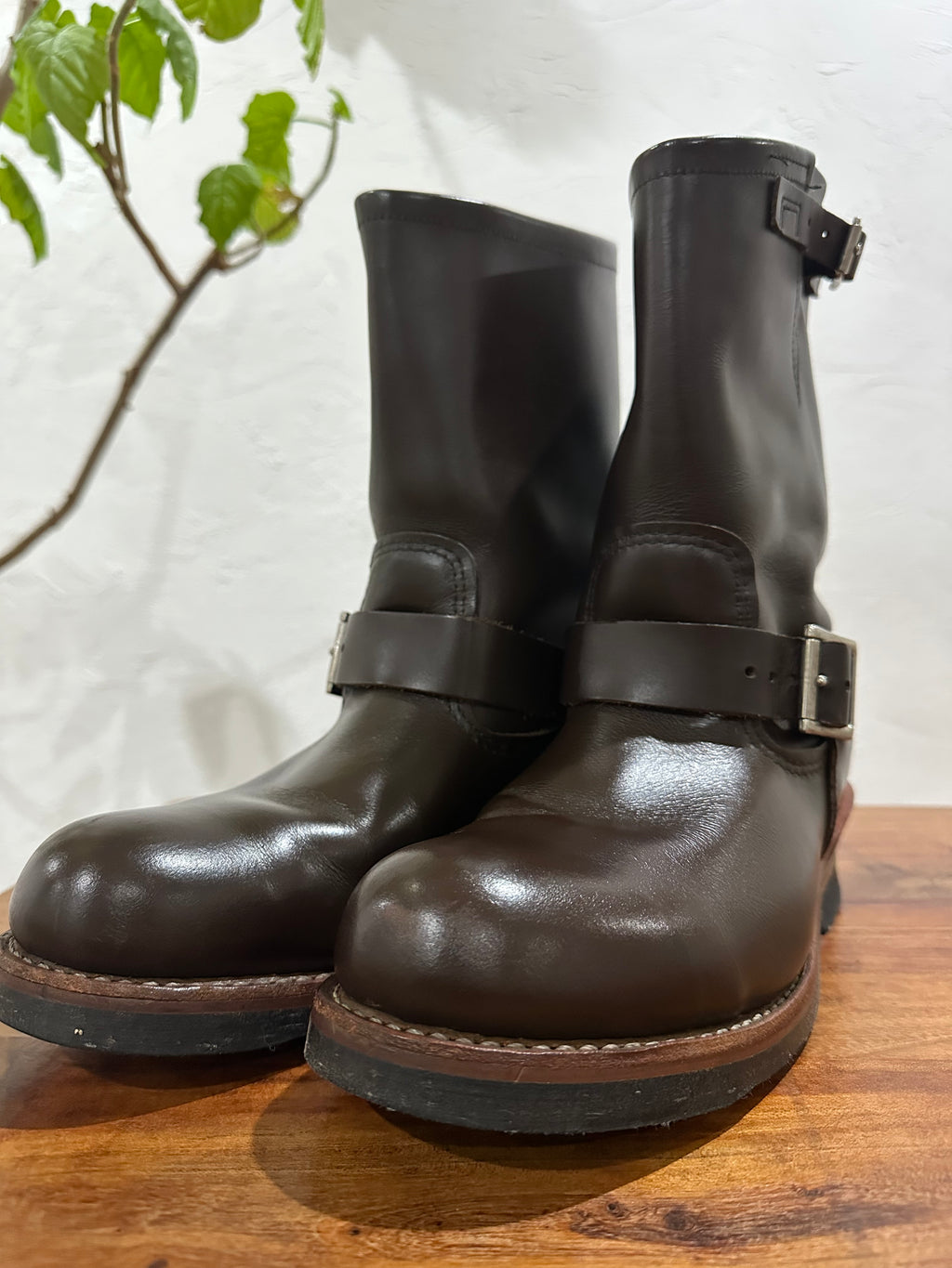 Red Wing (レッドウィング) 2967 11" Engineer Boots (Steel-toe) ブラウン (Brown) チョコレート・クローム (Chocolate Chrome) ブラック・ネオプレーン・コードソール (Black Neoprene Cord) used boots - toe_3 view