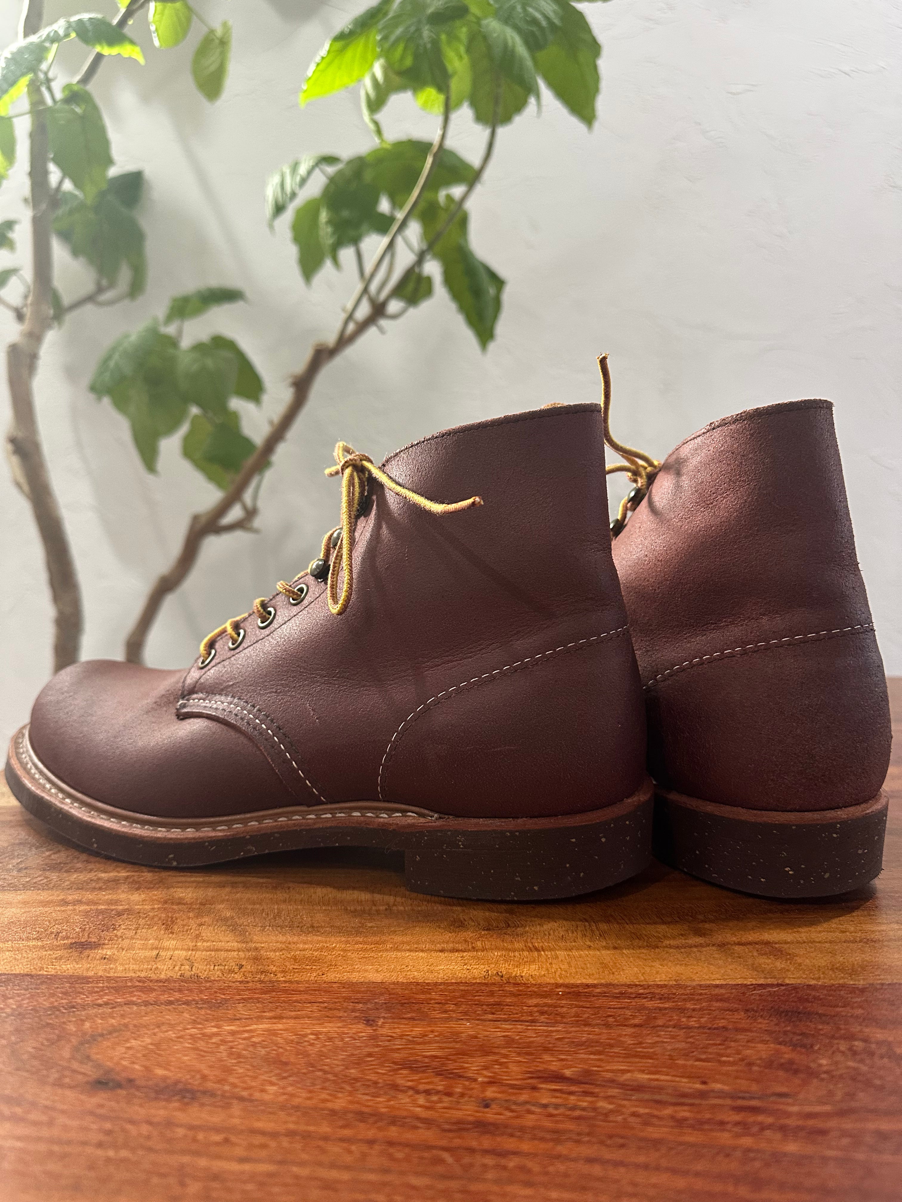 Red Wing (レッドウィング) 8016 Blacksmith (Bordeaux "Spitfire") ボルドー (Bordeaux) ボルドー・スピットファイヤー (Bordeaux "Spitfire") コルクソール (Cork Sole) used boots - back_1 view