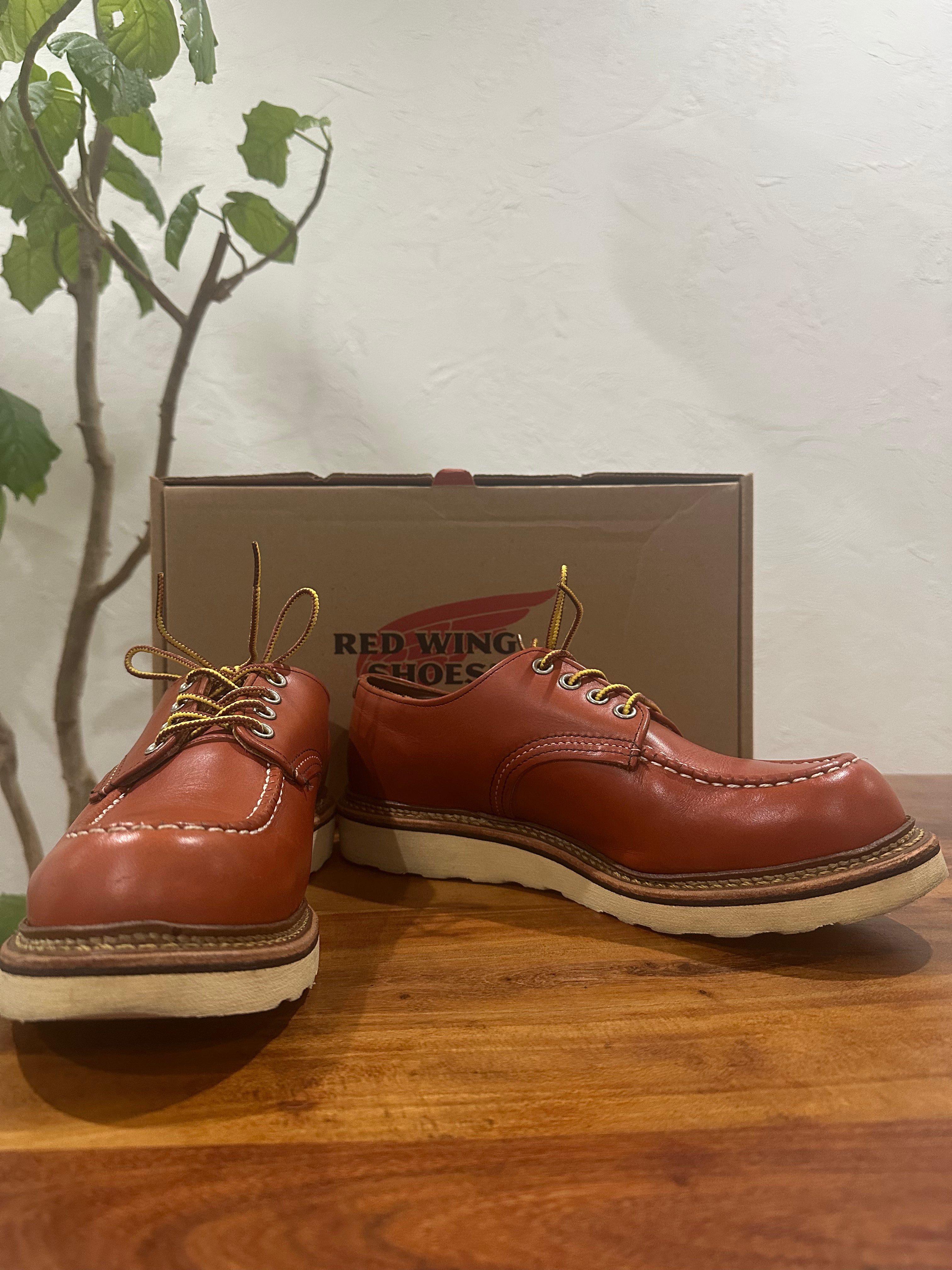 Red Wing (レッドウィング) 8103 Work Oxford Moc Toe オロラセット (Oro-Russet) オロラセット・ポーテージ (Oro-Russet Portage) トラクショントレッド・ソール (Traction Tred Sole) used boots - fr_1 view