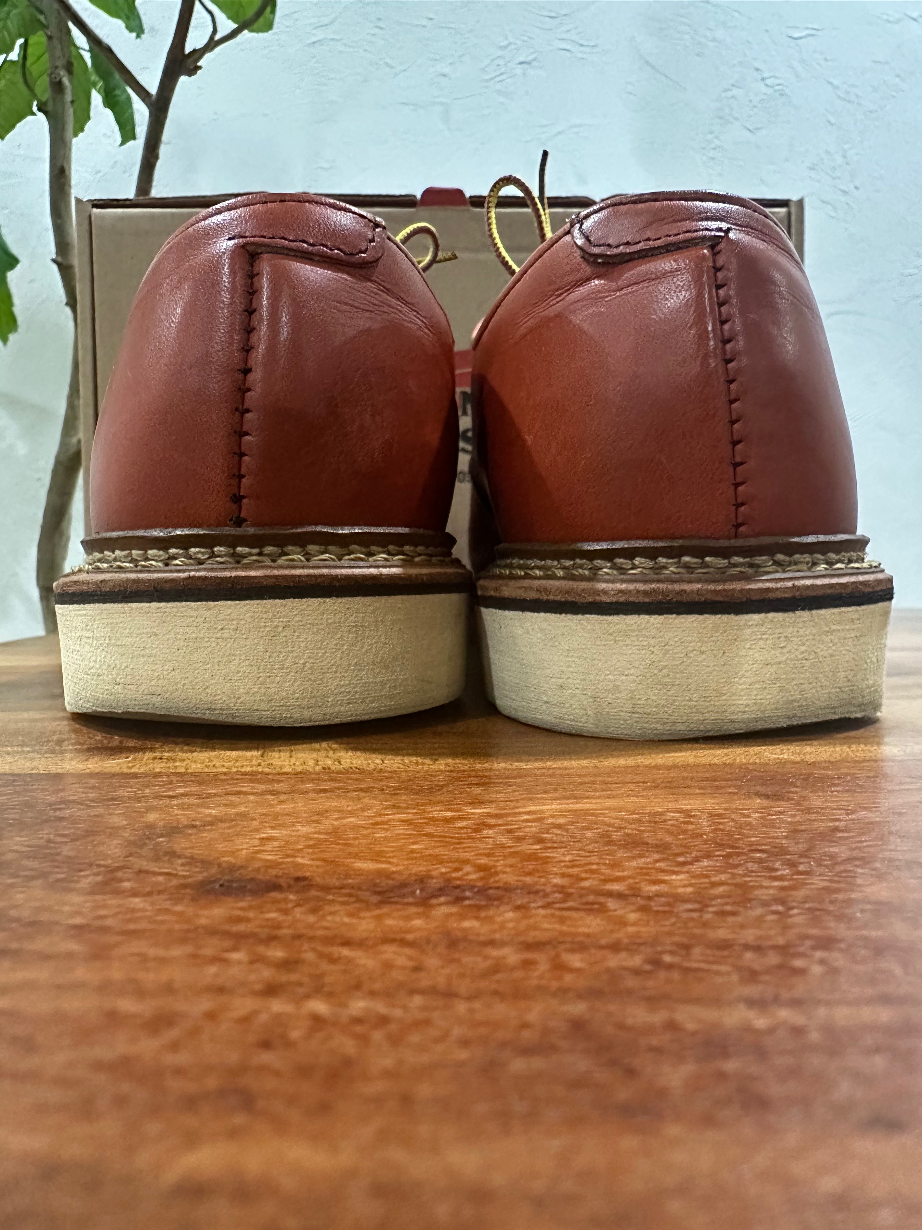 Red Wing (レッドウィング) 8103 Work Oxford Moc Toe オロラセット (Oro-Russet) オロラセット・ポーテージ (Oro-Russet Portage) トラクショントレッド・ソール (Traction Tred Sole) used boots - heal_1 view
