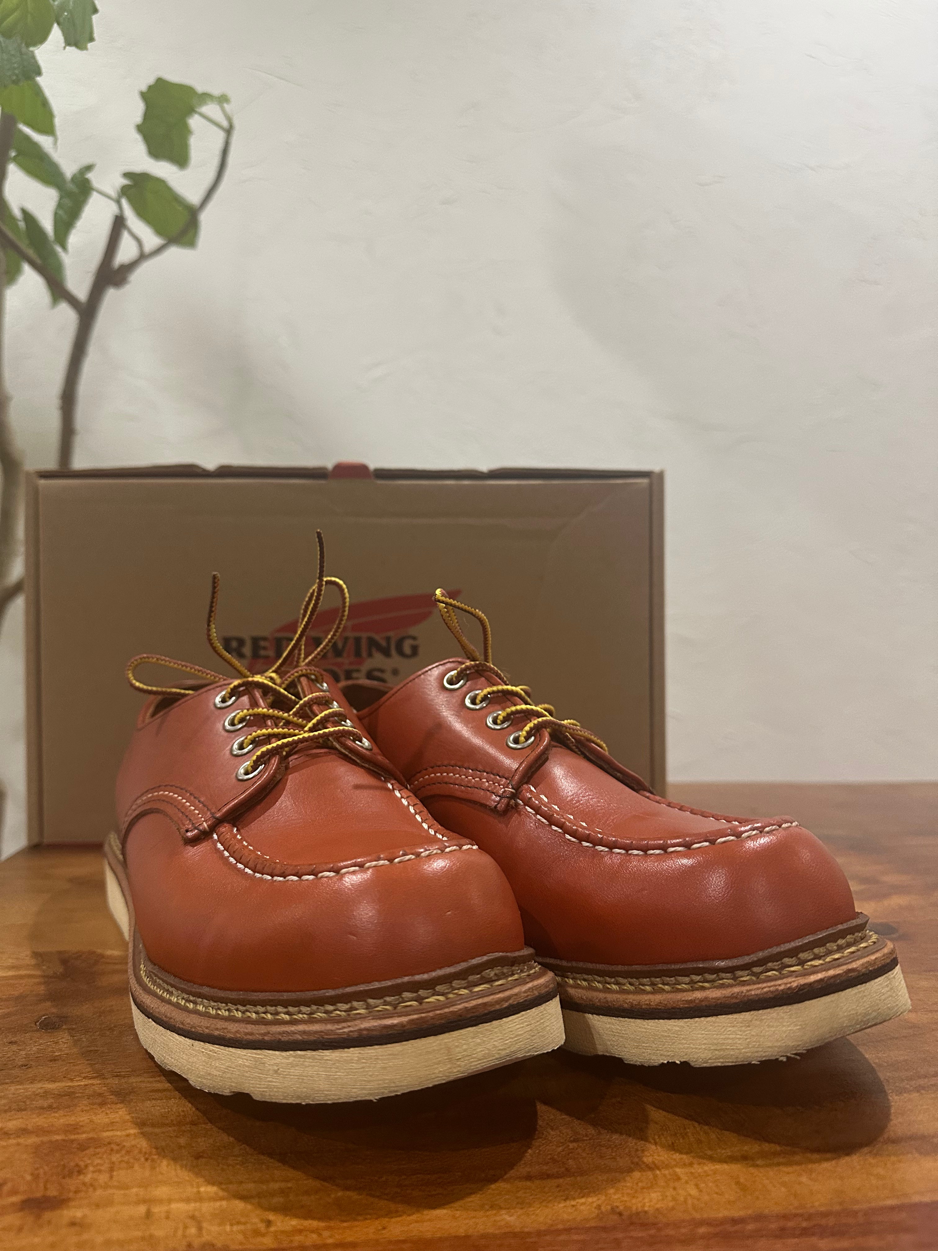 Red Wing (レッドウィング) 8103 Work Oxford Moc Toe オロラセット (Oro-Russet) オロラセット・ポーテージ (Oro-Russet Portage) トラクショントレッド・ソール (Traction Tred Sole) used boots - toe_2 view