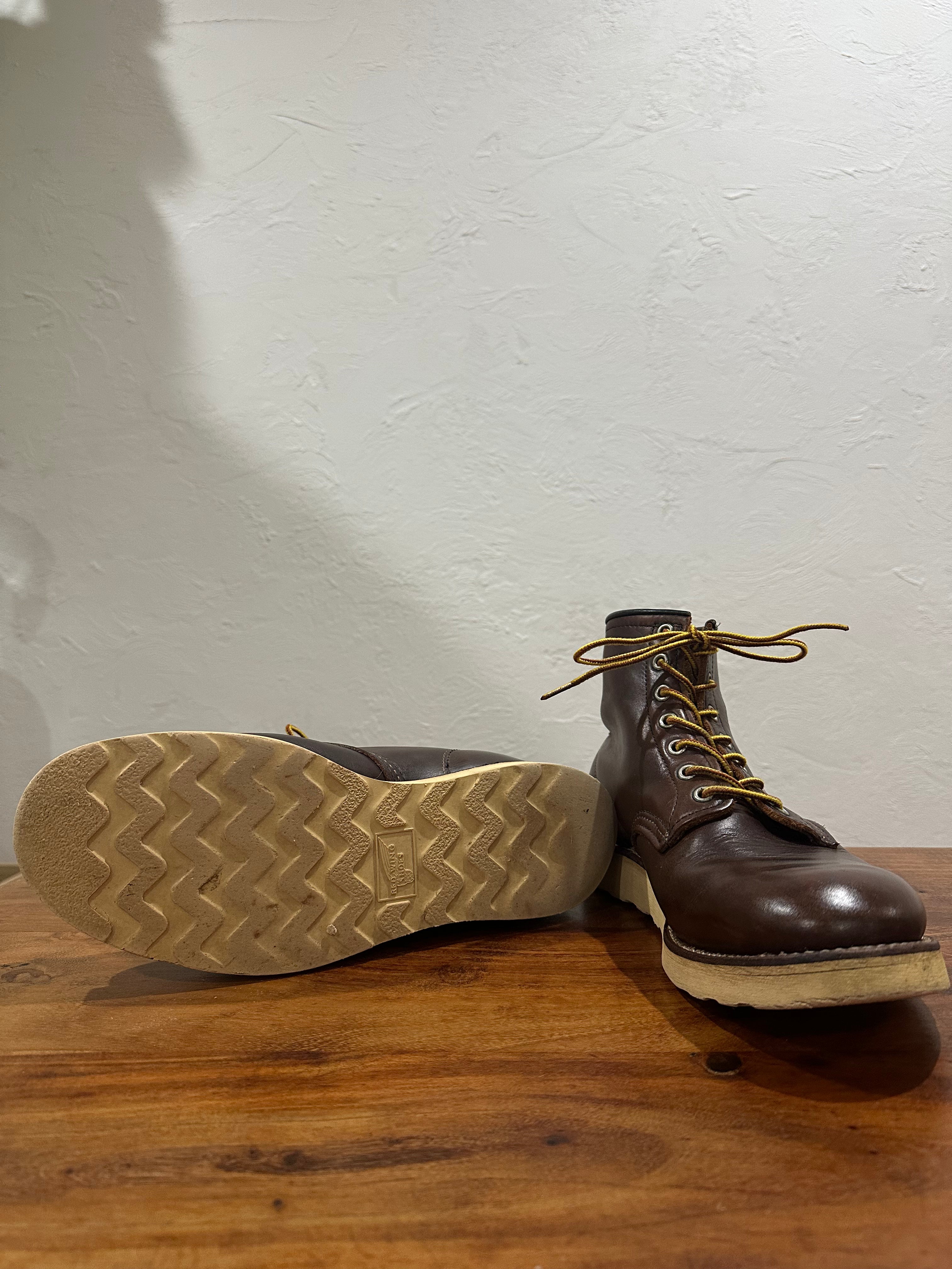 Red Wing (レッドウィング) 8158 Classic Work 6-Inch Round Toe ブラウン (Brown) クロムエクセル (Chromexcel) トラクショントレッド・ソール (Traction Tred Sole) used boots - fr_3 view