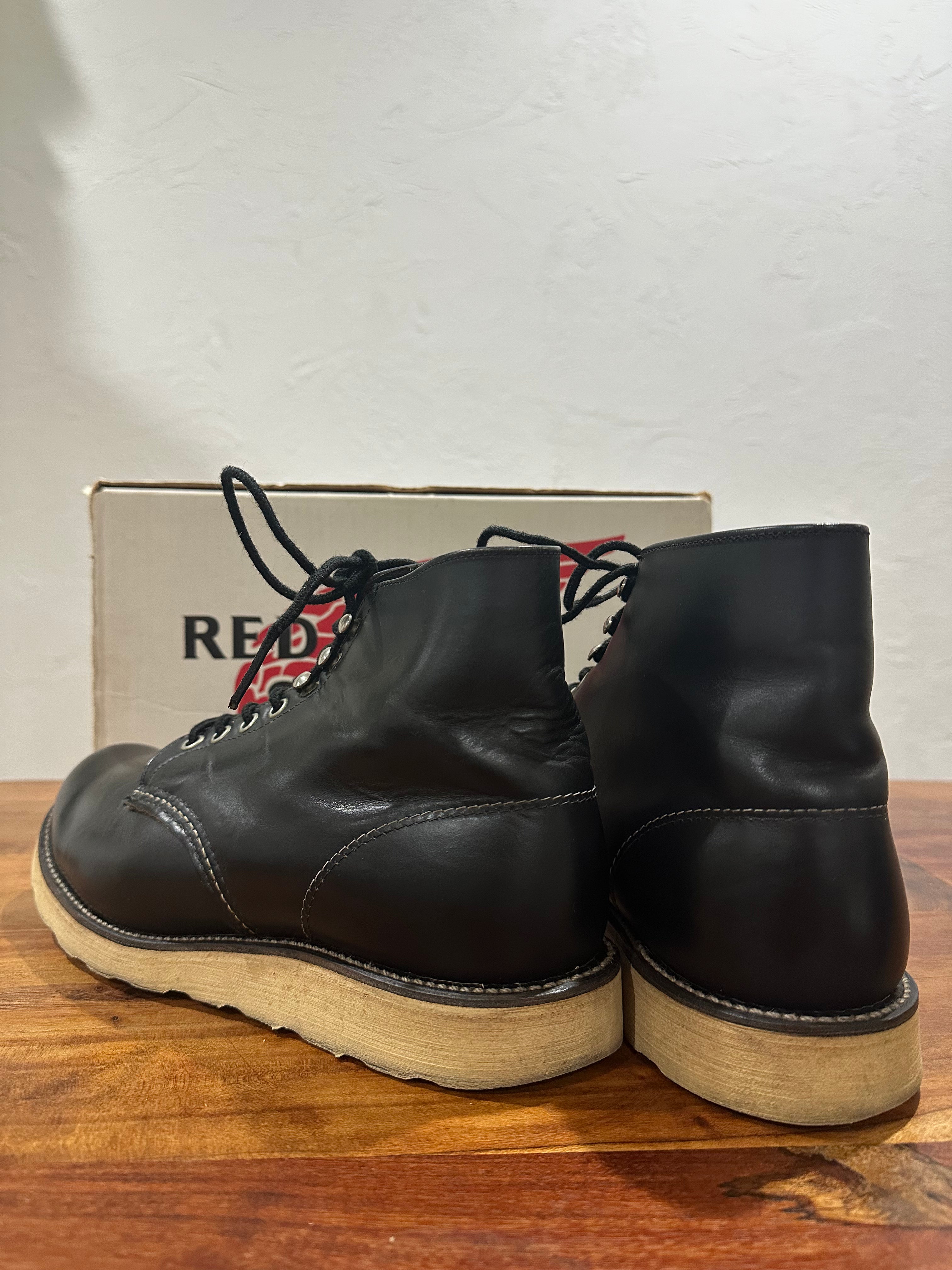 Red Wing (レッドウィング) 8165 Classic Work 6-Inch Round Toe ブラック (Black) ブラック・クローム (Black Chrome) トラクショントレッド・ソール (Traction Tred Sole) used boots - back_1 view