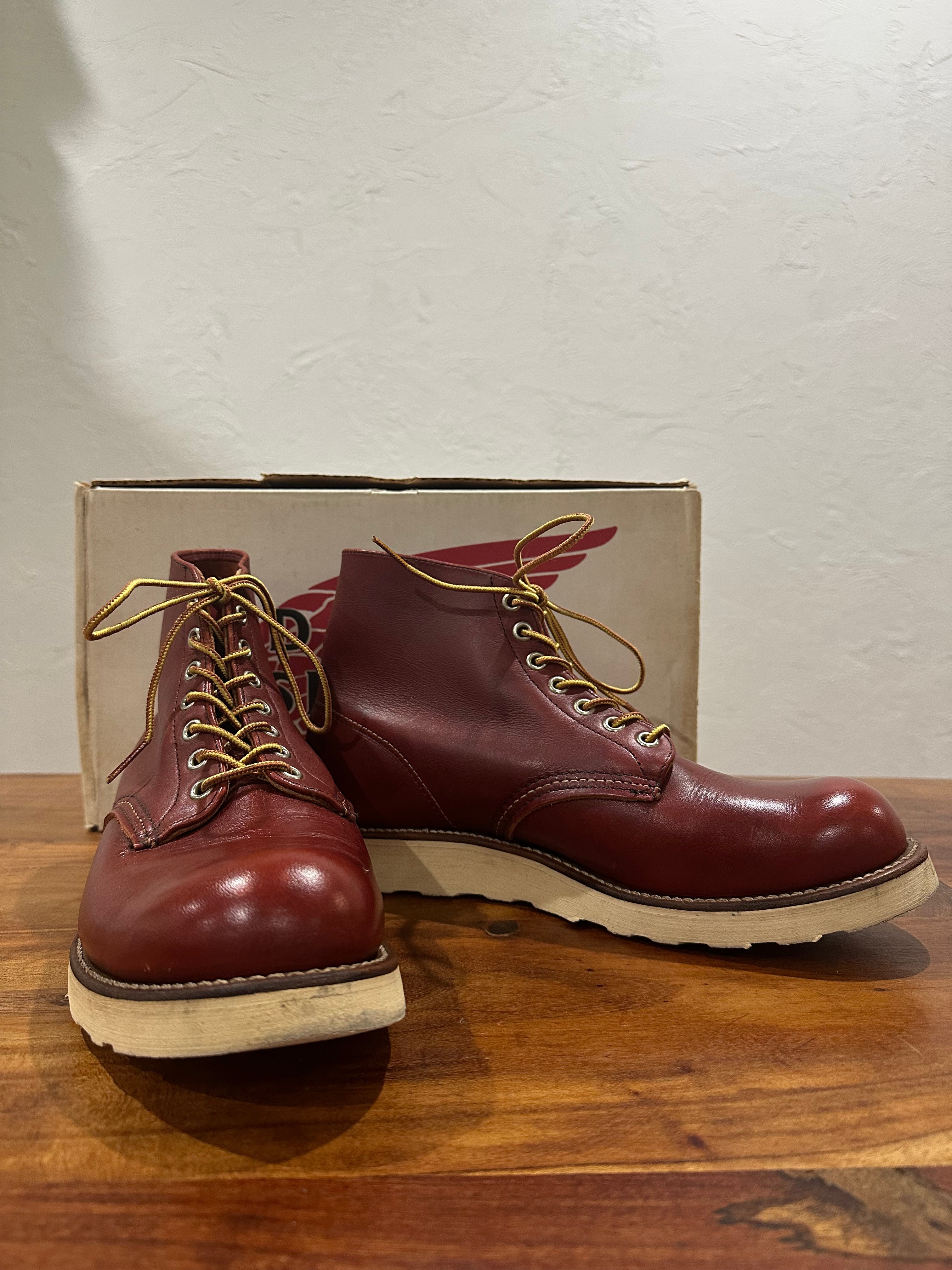 Red Wing (レッドウィング) 8166 Classic Work 6-Inch Round Toe オロラセット (Oro-Russet) オロラセット・ポーテージ (Oro-Russet Portage) トラクショントレッド・ソール (Traction Tred Sole) used boots - fr_1 view