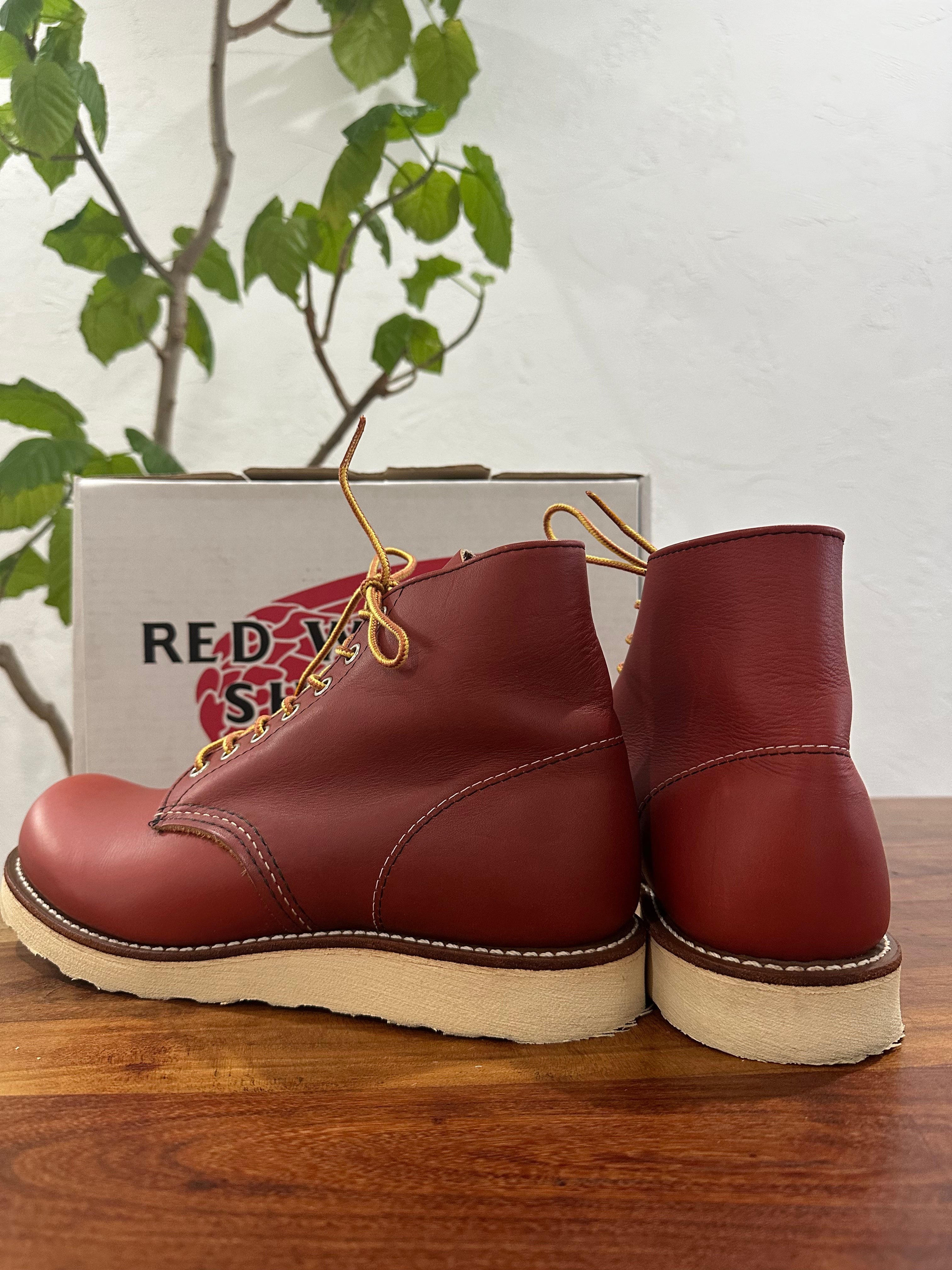 Red Wing (レッドウィング) 8166 Classic Work 6-Inch Round Toe オロラセット (Oro-Russet) オロラセット・ポーテージ (Oro-Russet Portage) トラクショントレッド・ソール (Traction Tred Sole) used boots - back_1 view