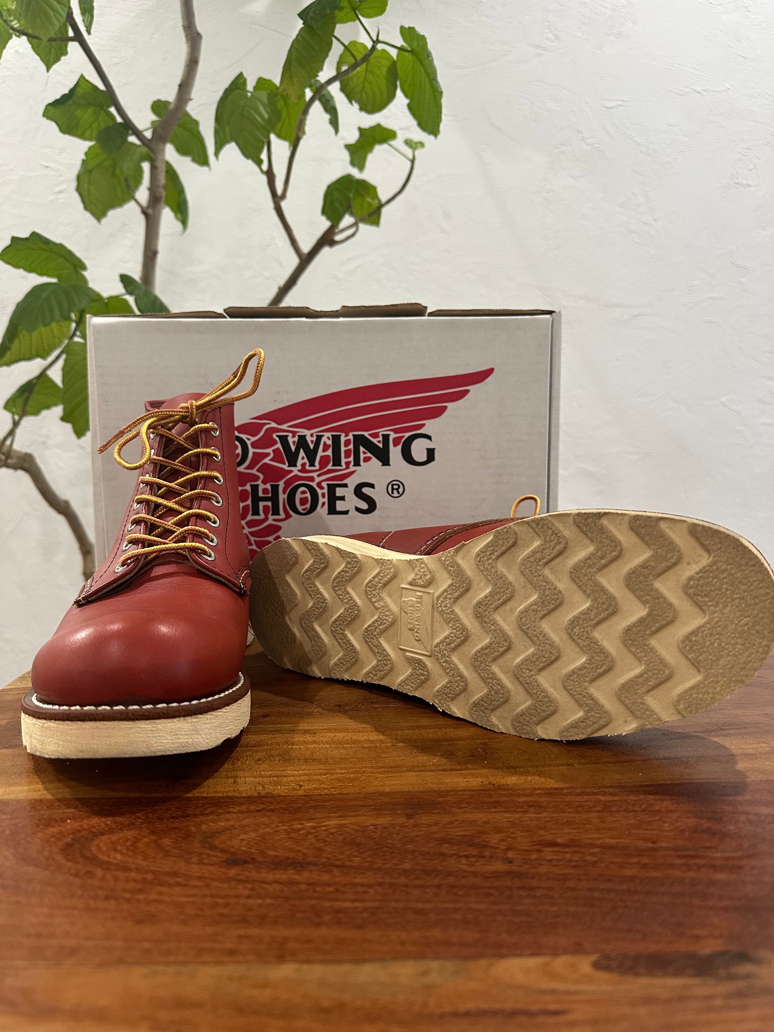 Red Wing (レッドウィング) 8166 Classic Work 6-Inch Round Toe オロラセット (Oro-Russet) オロラセット・ポーテージ (Oro-Russet Portage) トラクショントレッド・ソール (Traction Tred Sole) used boots - fr_4 view