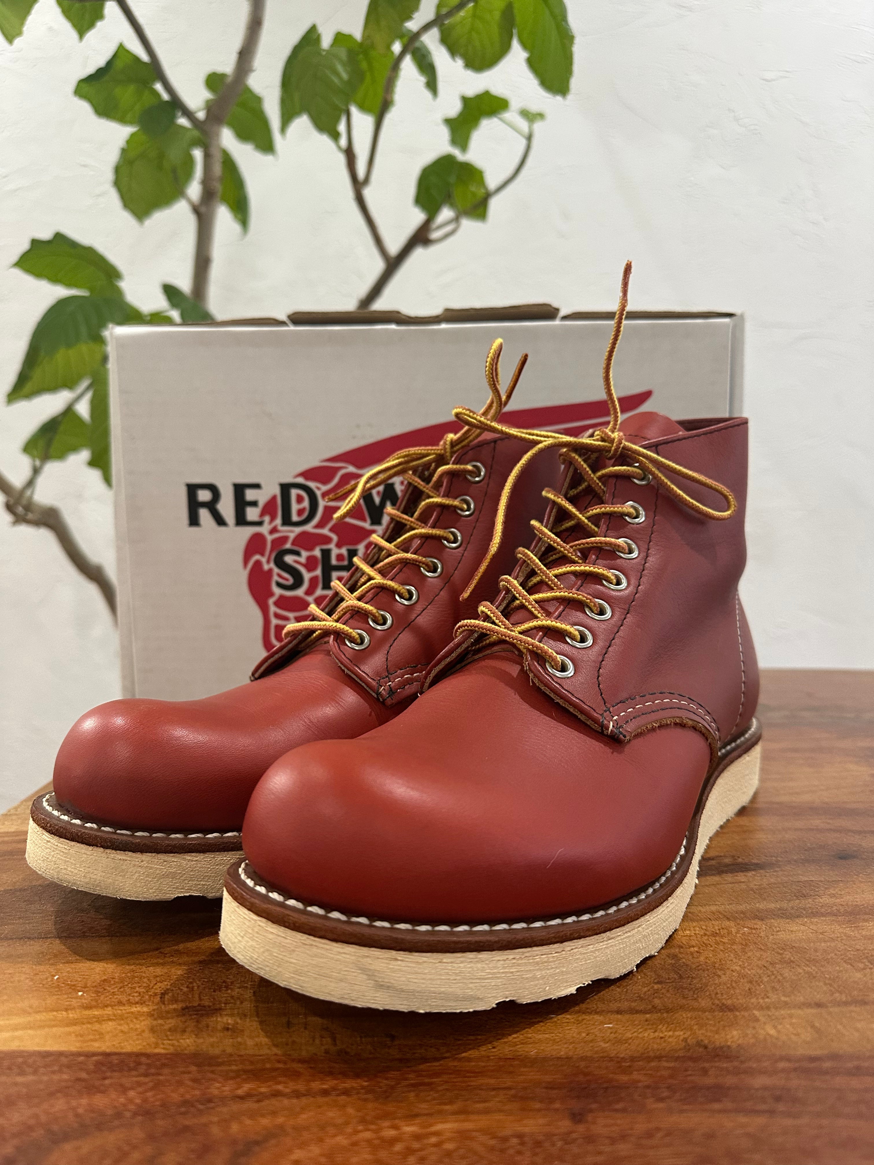Red Wing (レッドウィング) 8166 Classic Work 6-Inch Round Toe オロラセット (Oro-Russet) オロラセット・ポーテージ (Oro-Russet Portage) トラクショントレッド・ソール (Traction Tred Sole) used boots - toe_3 view