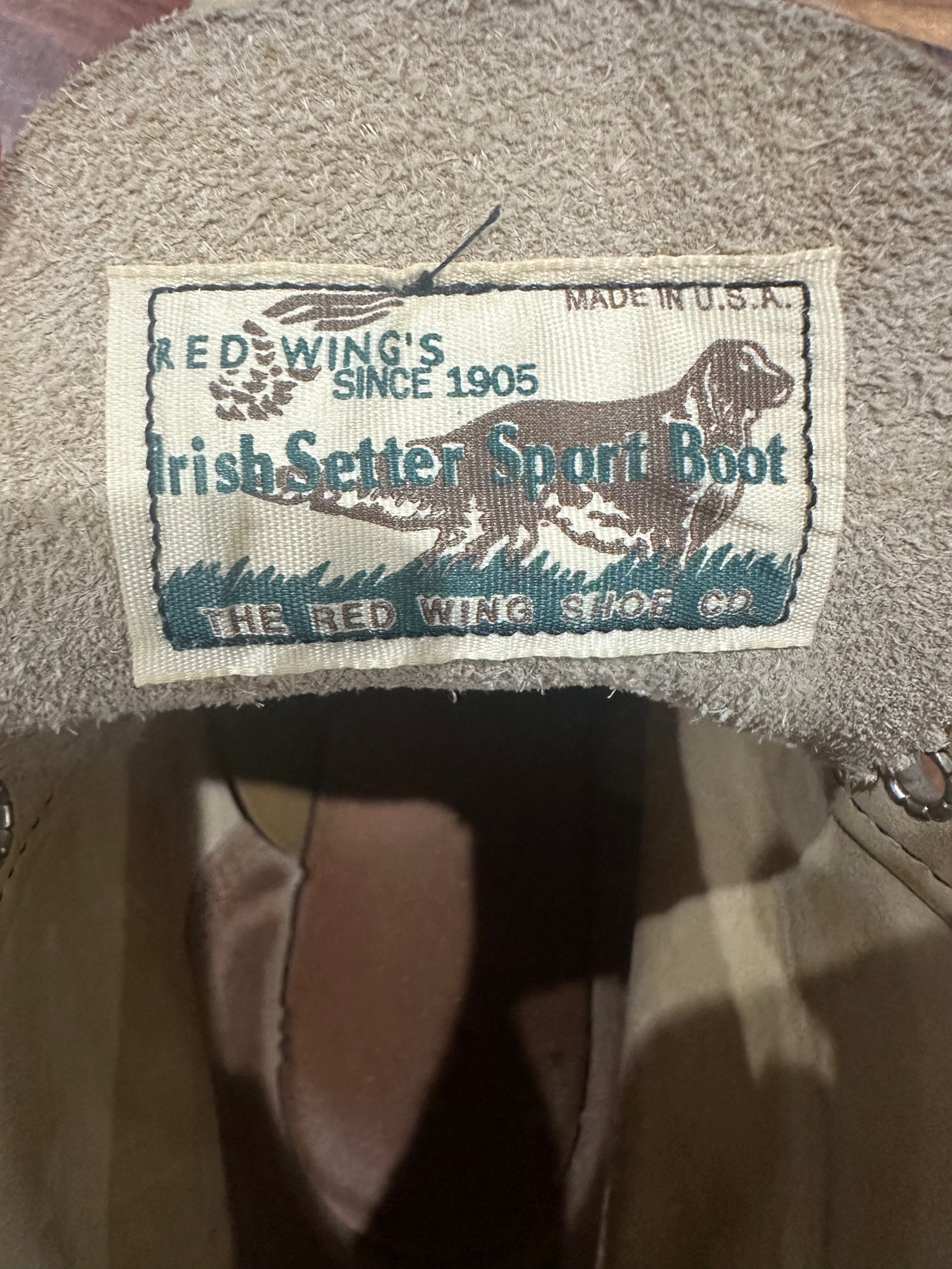 Red Wing (レッドウィング) 8167 6" Classic Round (Irish Setter) ベージュ (Beige) ホーソーン・アビレーン・ラフアウト (Hawthorne Abilene Roughout) トラクショントレッドソール (Traction Tred Sole) used boots - tag_2 view