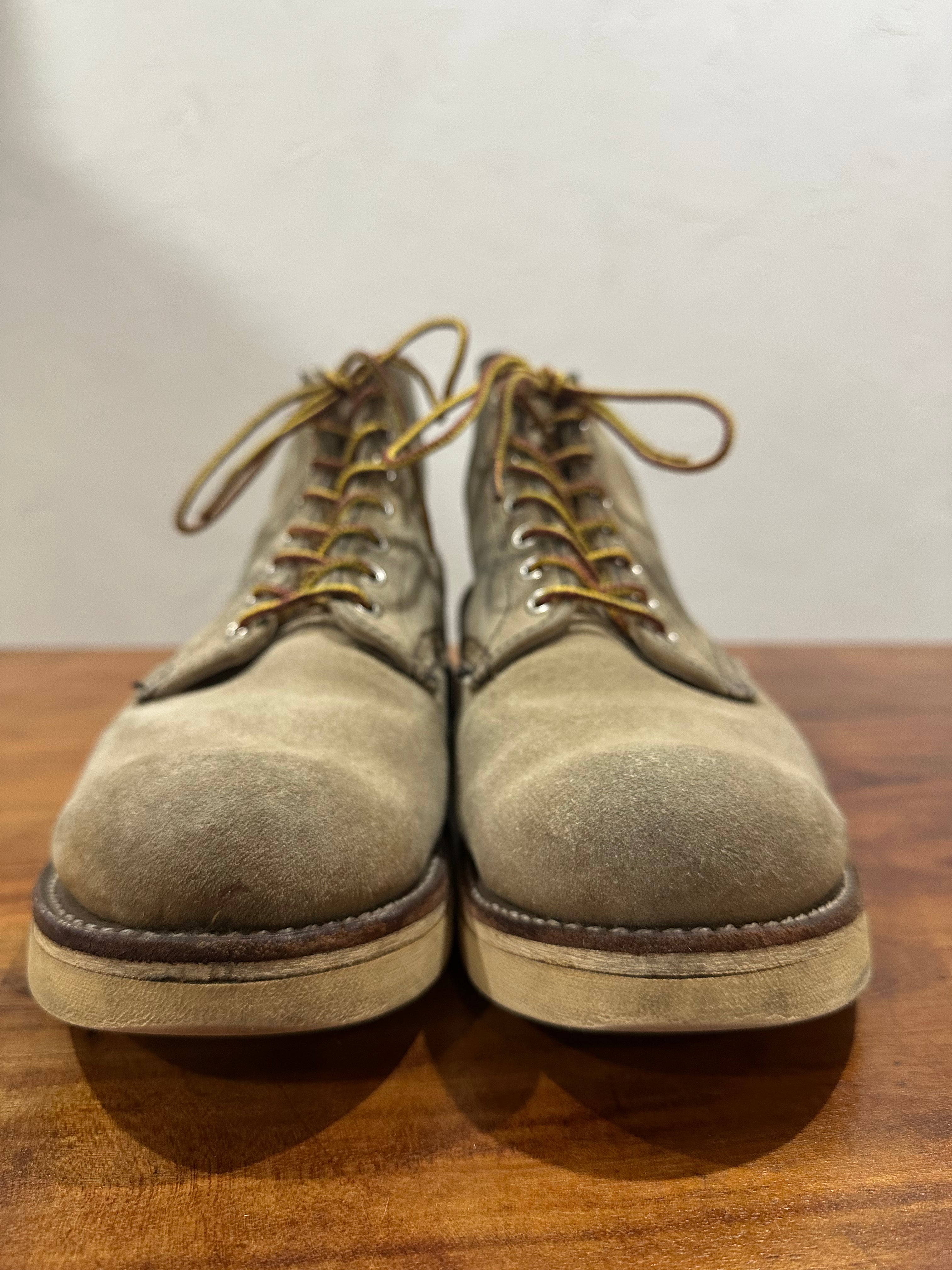 Red Wing (レッドウィング) 8167 6" Classic Round (Irish Setter) ベージュ (Beige) ホーソーン・アビレーン・ラフアウト (Hawthorne Abilene Roughout) トラクショントレッドソール (Traction Tred Sole) used boots - back_1 view