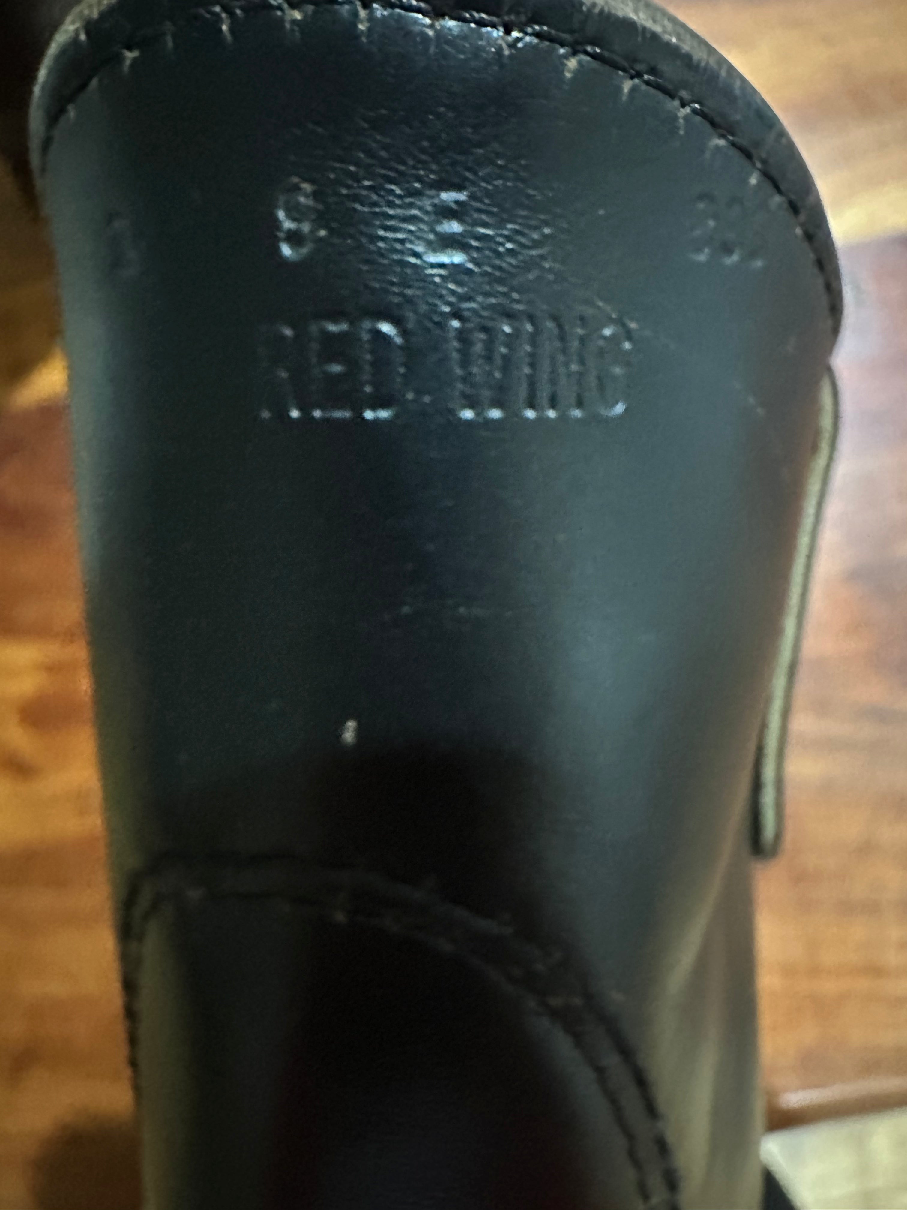 Red Wing (レッドウィング) 8169 9-inch Pecos ブラック (Black) ブラック・クローム (Black Chrome) トラクショントレッド・ソール (Traction Tred Sole) used boots - tag_1 view