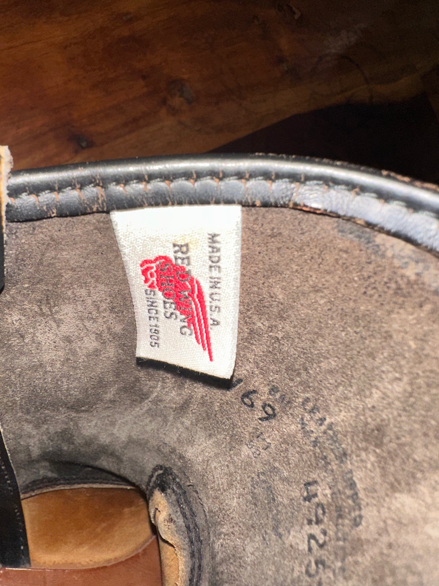 Red Wing (レッドウィング) 8169 9-inch Pecos ブラック (Black) ブラック・クローム (Black Chrome) トラクショントレッド・ソール (Traction Tred Sole) used boots - tag_2 view