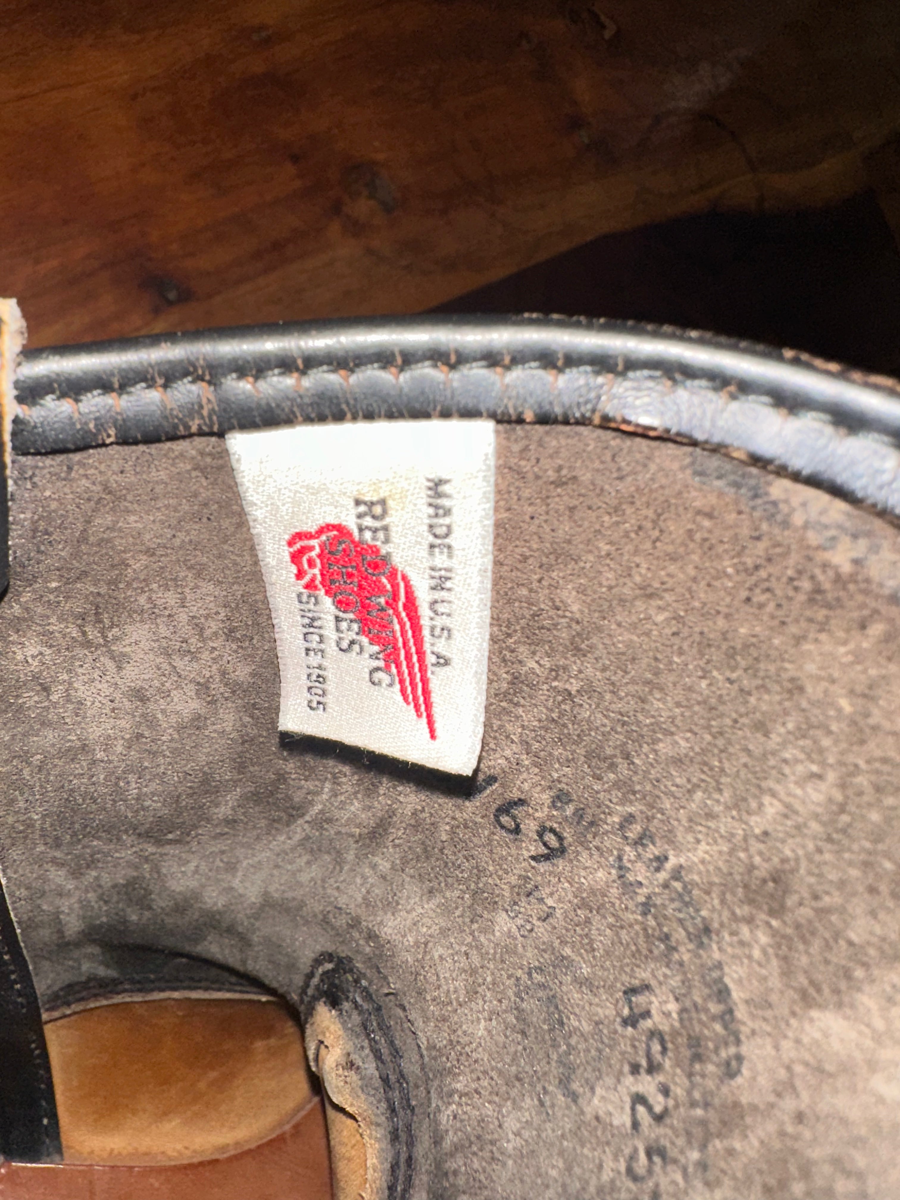 Red Wing (レッドウィング) 8169 9-inch Pecos ブラック (Black) ブラック・クローム (Black Chrome) トラクショントレッド・ソール (Traction Tred Sole) used boots - tag_2 view