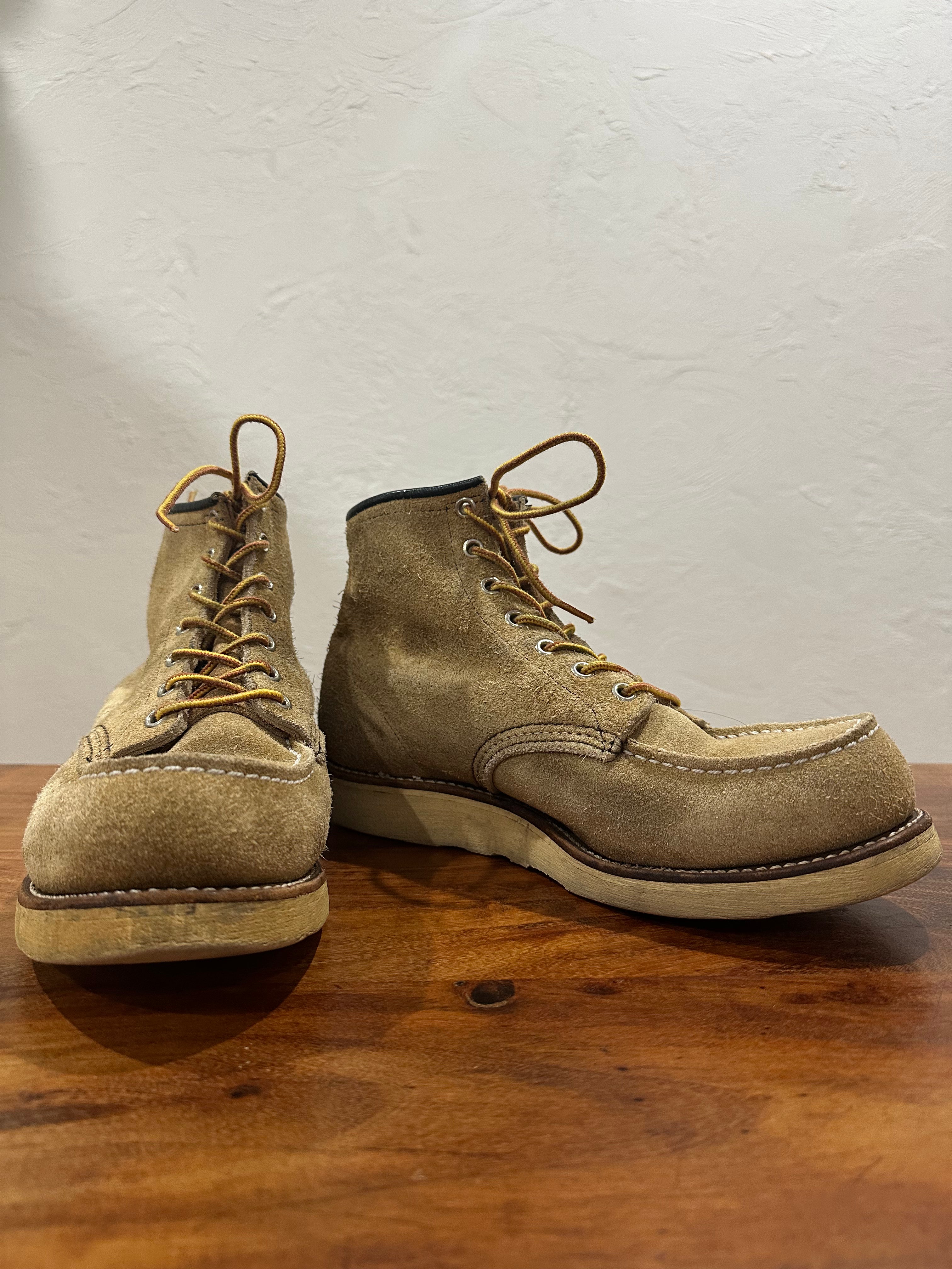 Red Wing (レッドウィング) 8173 Classic Work 6-Inch Moc Toe ホーソーン (Hawthorne) ホーソーン・アビリーン・ラフアウト (Hawthorne Abilene Roughout) トラクショントレッド・ソール (Traction Tred Sole) used boots - fr_1 view
