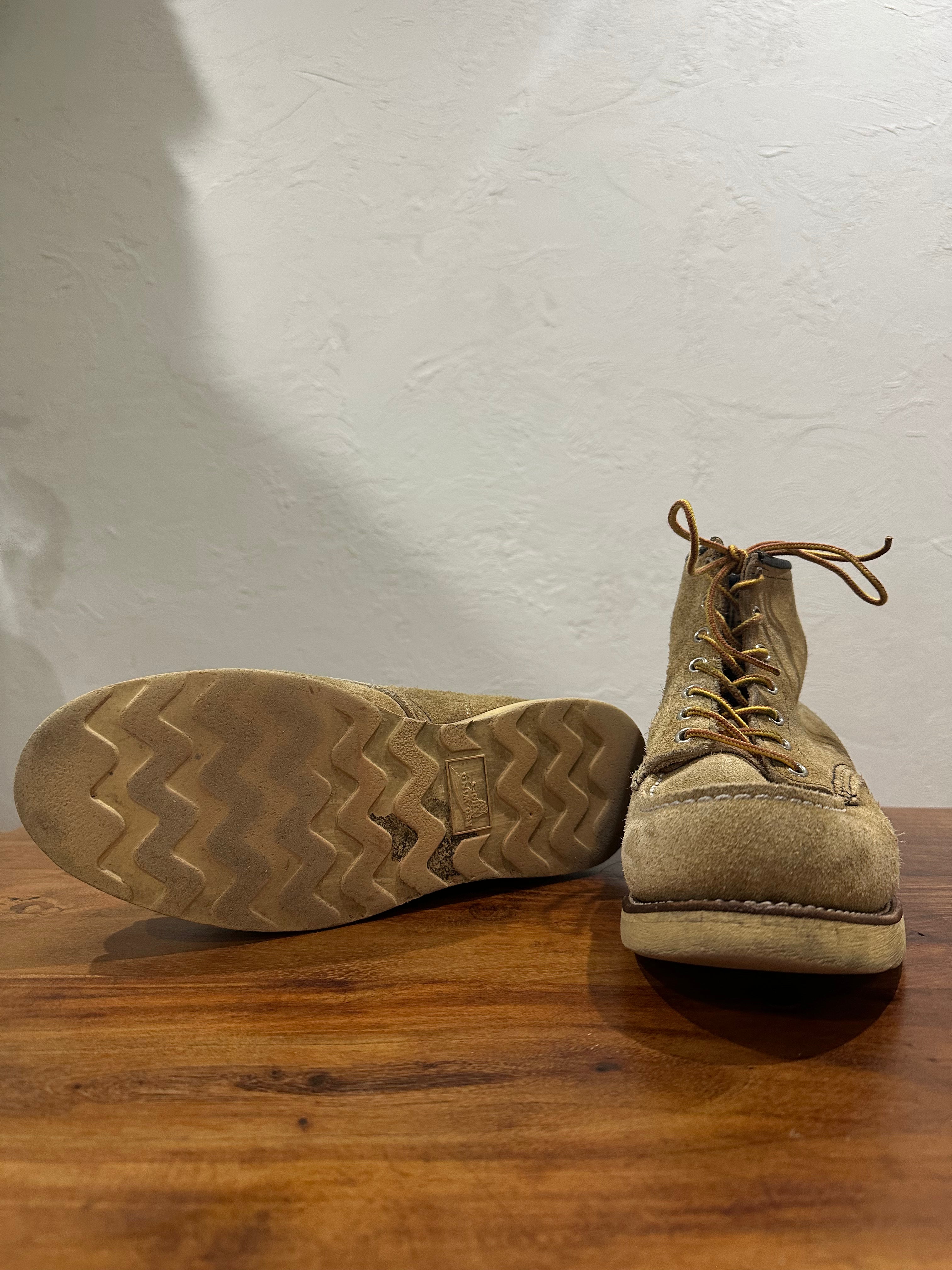 Red Wing (レッドウィング) 8173 Classic Work 6-Inch Moc Toe ホーソーン (Hawthorne) ホーソーン・アビリーン・ラフアウト (Hawthorne Abilene Roughout) トラクショントレッド・ソール (Traction Tred Sole) used boots - fr_3 view
