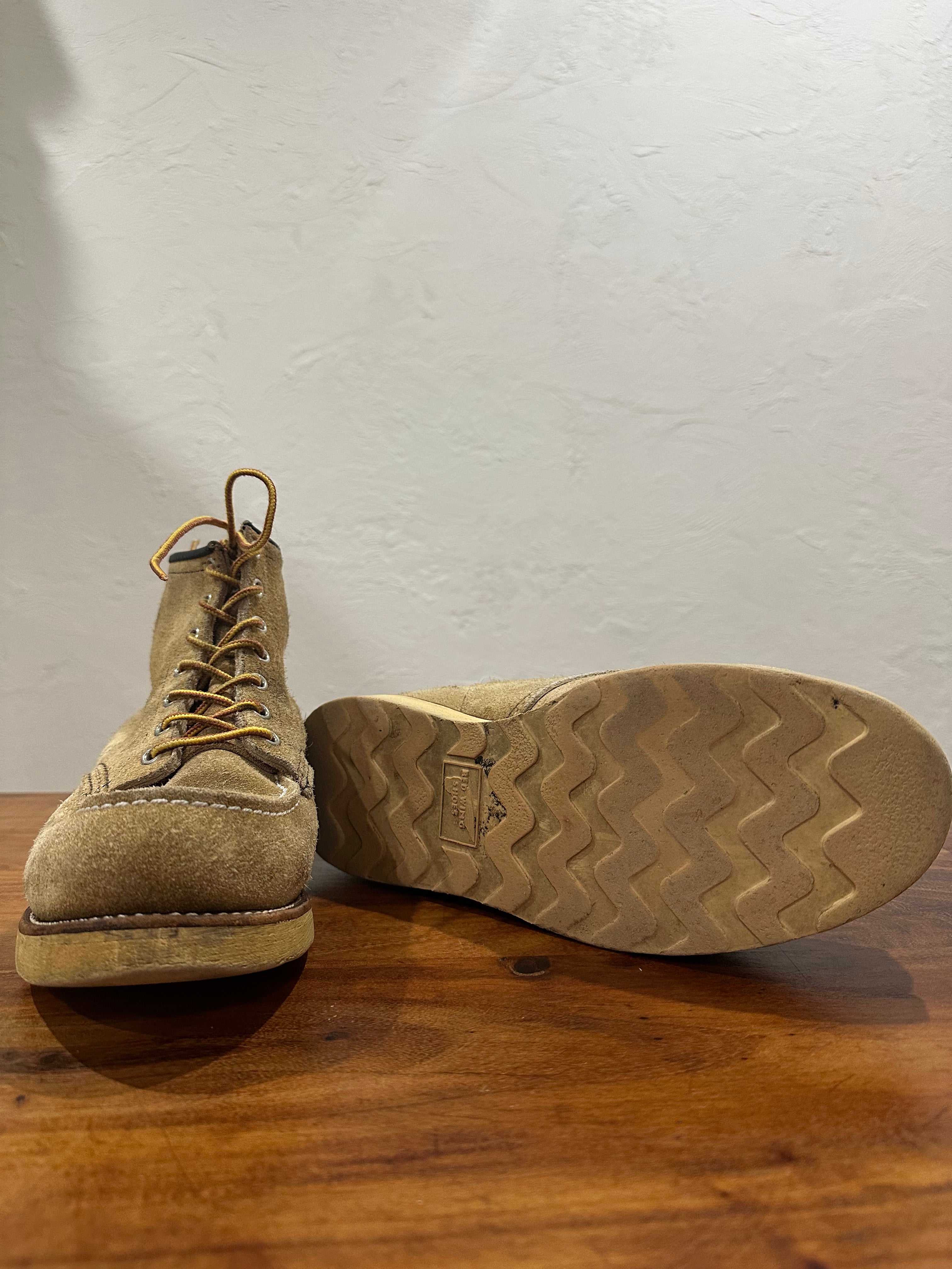 Red Wing (レッドウィング) 8173 Classic Work 6-Inch Moc Toe ホーソーン (Hawthorne) ホーソーン・アビリーン・ラフアウト (Hawthorne Abilene Roughout) トラクショントレッド・ソール (Traction Tred Sole) used boots - fr_4 view