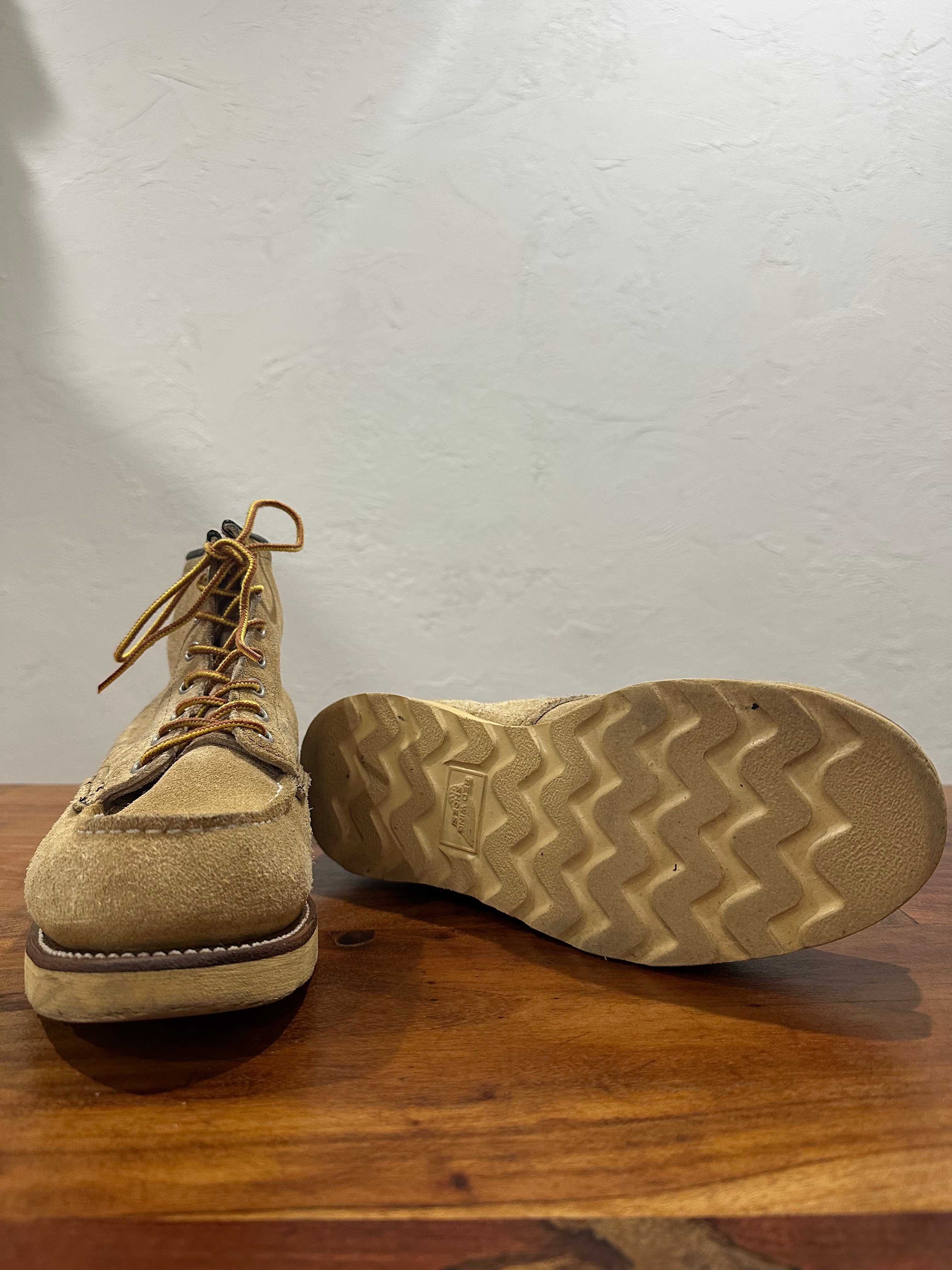 Red Wing (レッドウィング) 8173 Classic Work 6-Inch Moc Toe ホーソーン (Hawthorne) ホーソーン・アビリーン・ラフアウト (Hawthorne Abilene Roughout) トラクショントレッド・ソール (Traction Tred Sole) used boots - fr_4 view