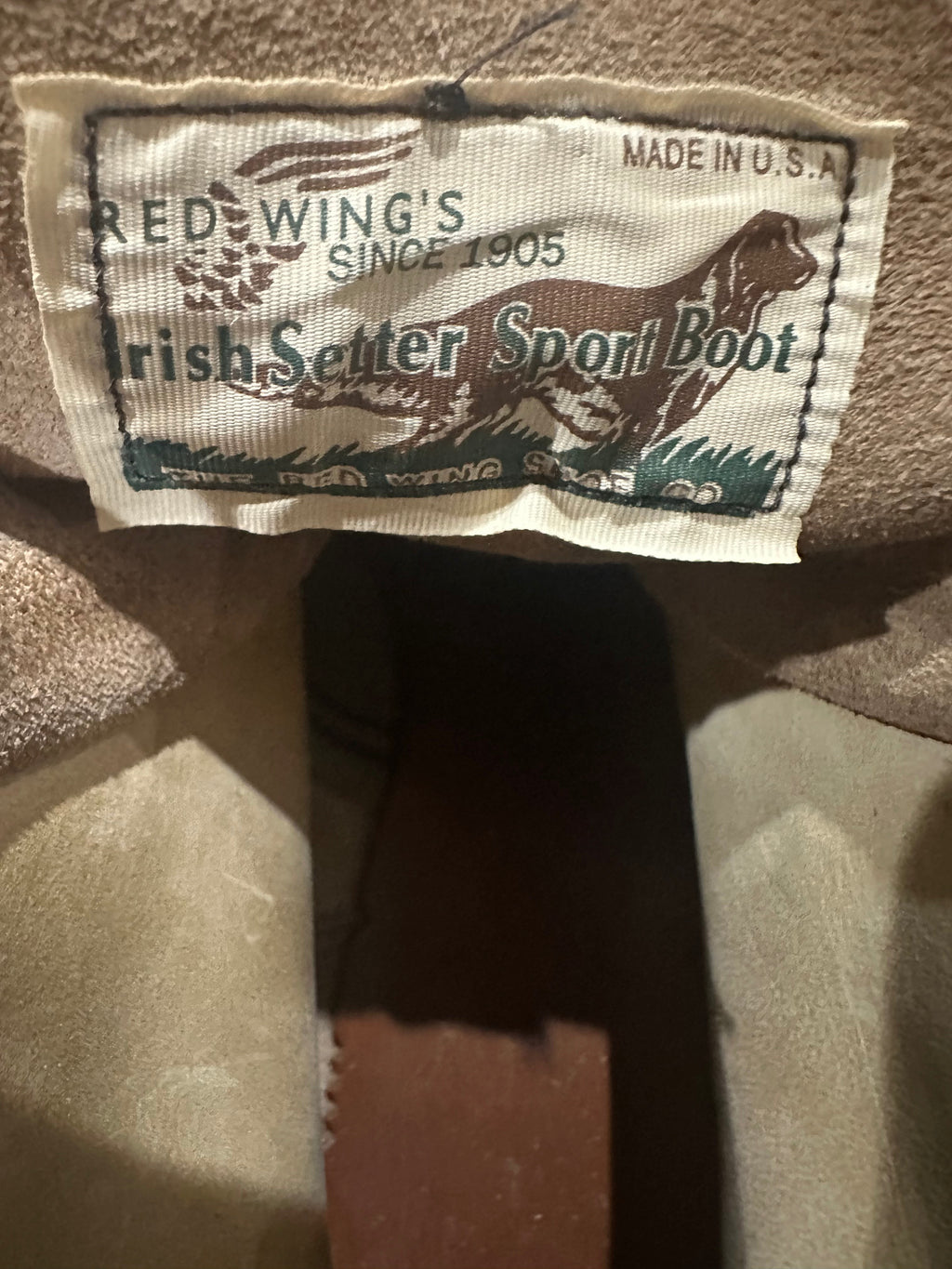 Red Wing (レッドウィング) 8173 Classic Work 6-Inch Moc Toe ホーソーン (Hawthorne) ホーソーン・アビリーン・ラフアウト (Hawthorne Abilene Roughout) トラクショントレッド・ソール (Traction Tred Sole) used boots - tag_2 view