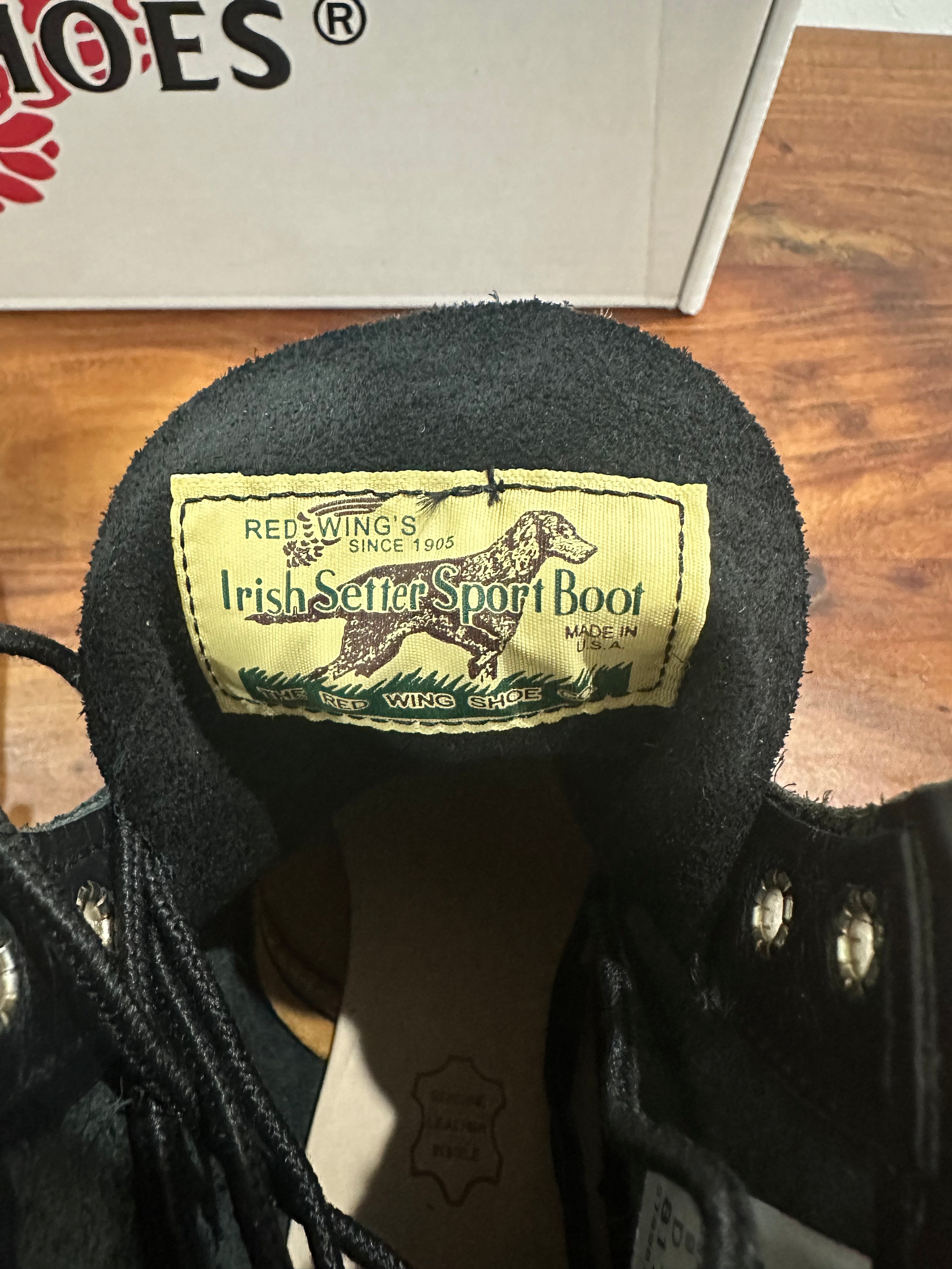 Red Wing (レッドウィング) 8179 6" Classic Moc Toe ブラック (Black) ブラック・クローム (Black Chrome) トラクション・トレッド (Tred Traction) ホワイト used boots - toe_3 view
