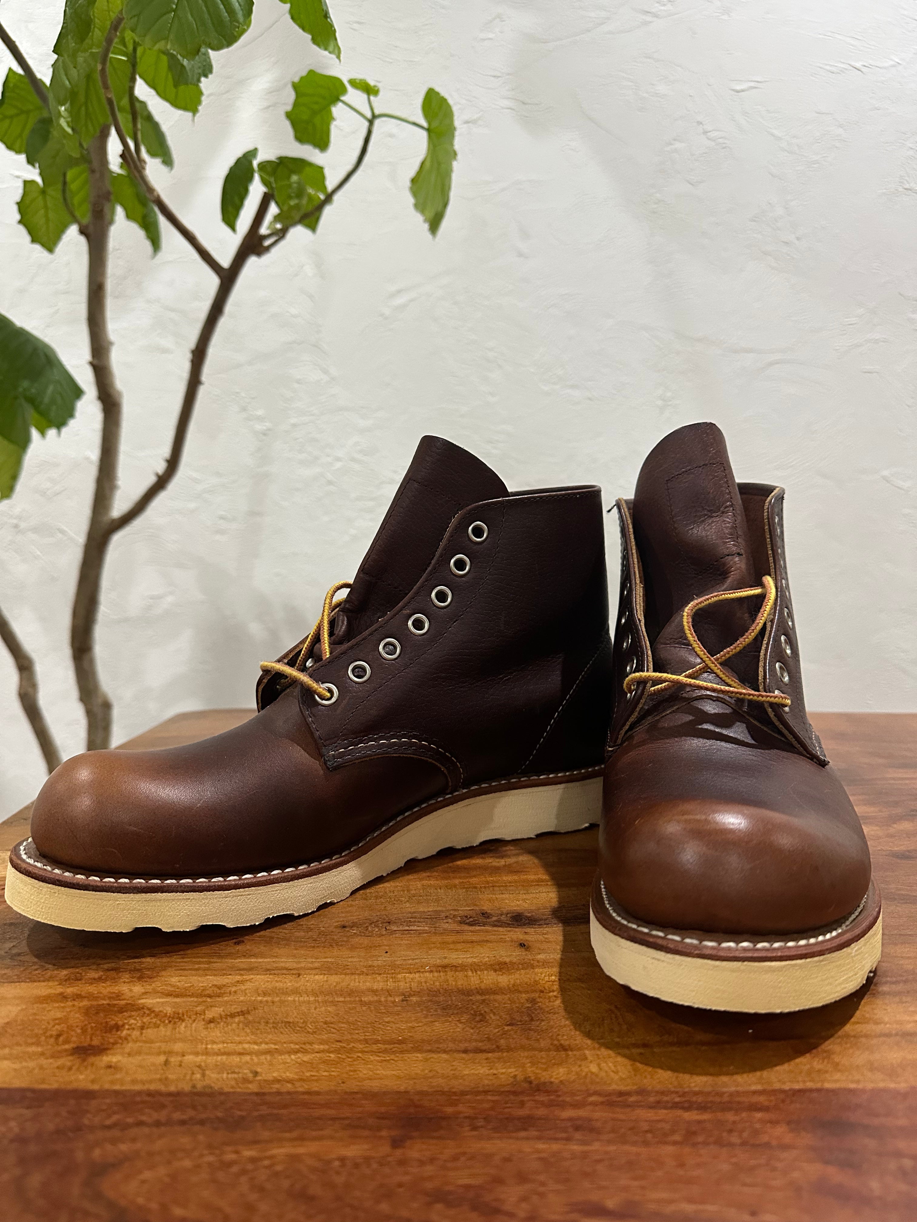 Red Wing (レッドウィング) 8196 Classic Work 6-Inch Round Toe ブラウン (Brown) ブライアー・オイルスリック (Briar Oil Slick) トラクショントレッド・ソール (Traction Tred Sole) used boots - fr_2 view