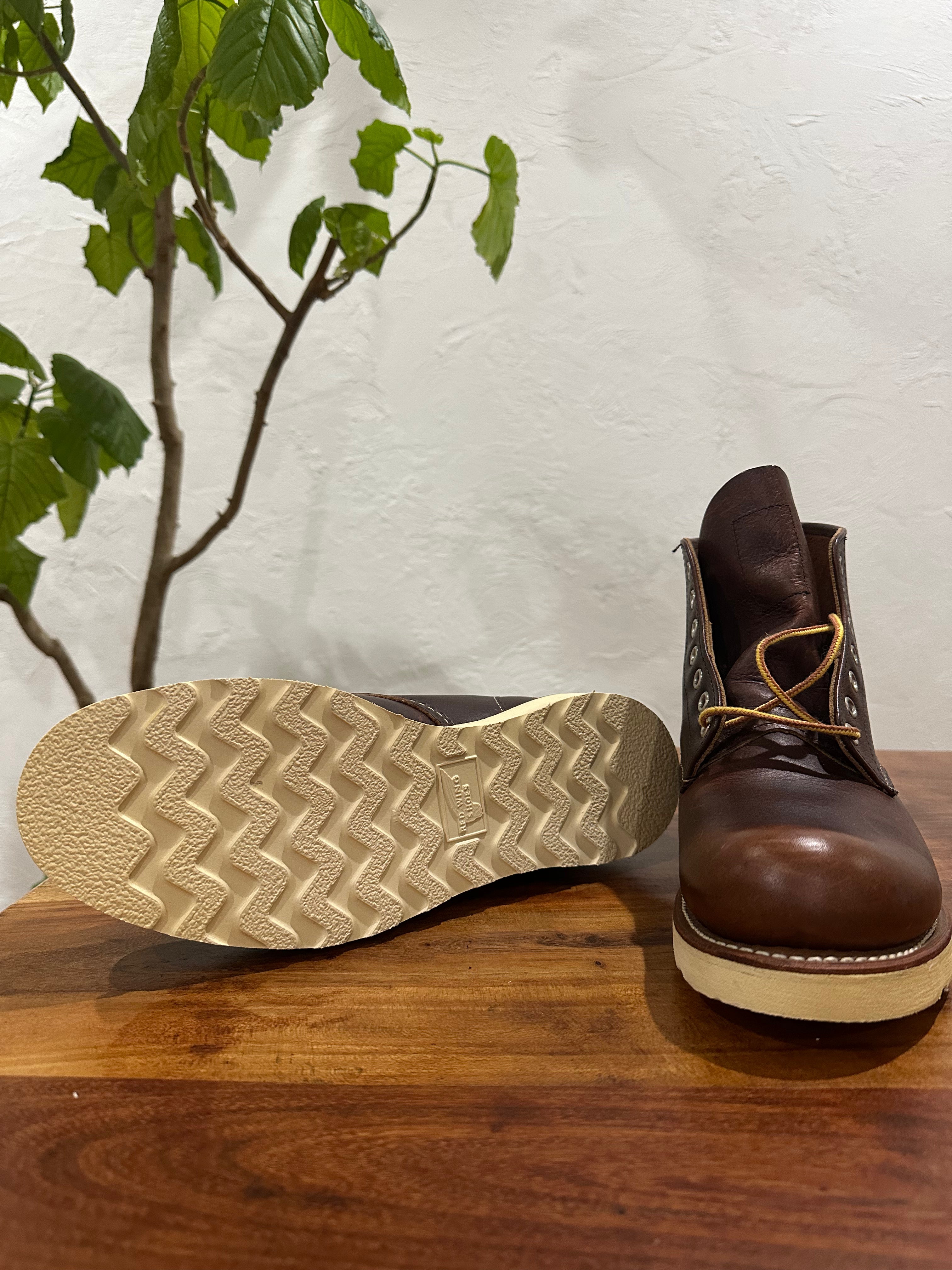 Red Wing (レッドウィング) 8196 Classic Work 6-Inch Round Toe ブラウン (Brown) ブライアー・オイルスリック (Briar Oil Slick) トラクショントレッド・ソール (Traction Tred Sole) used boots - fr_3 view