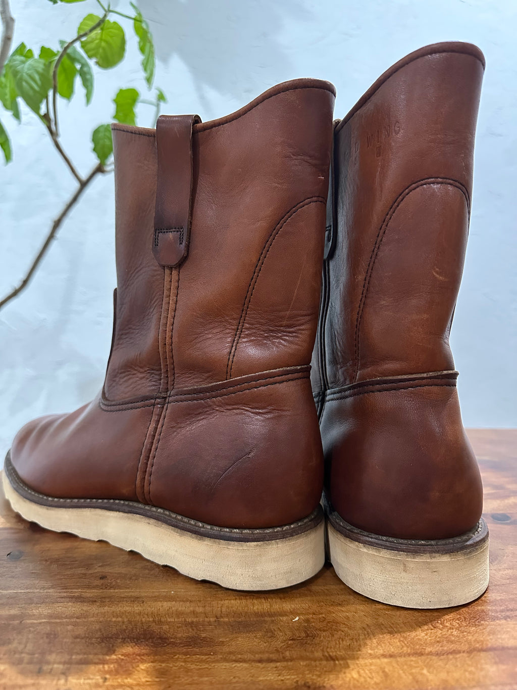 Red Wing (レッドウィング) 866 9-inch Pecos オロラセット (Oro-Russet) オロラセット (Oro-Russet) トラクショントレッド・ソール (Traction Tred Sole) used boots - back_1 view