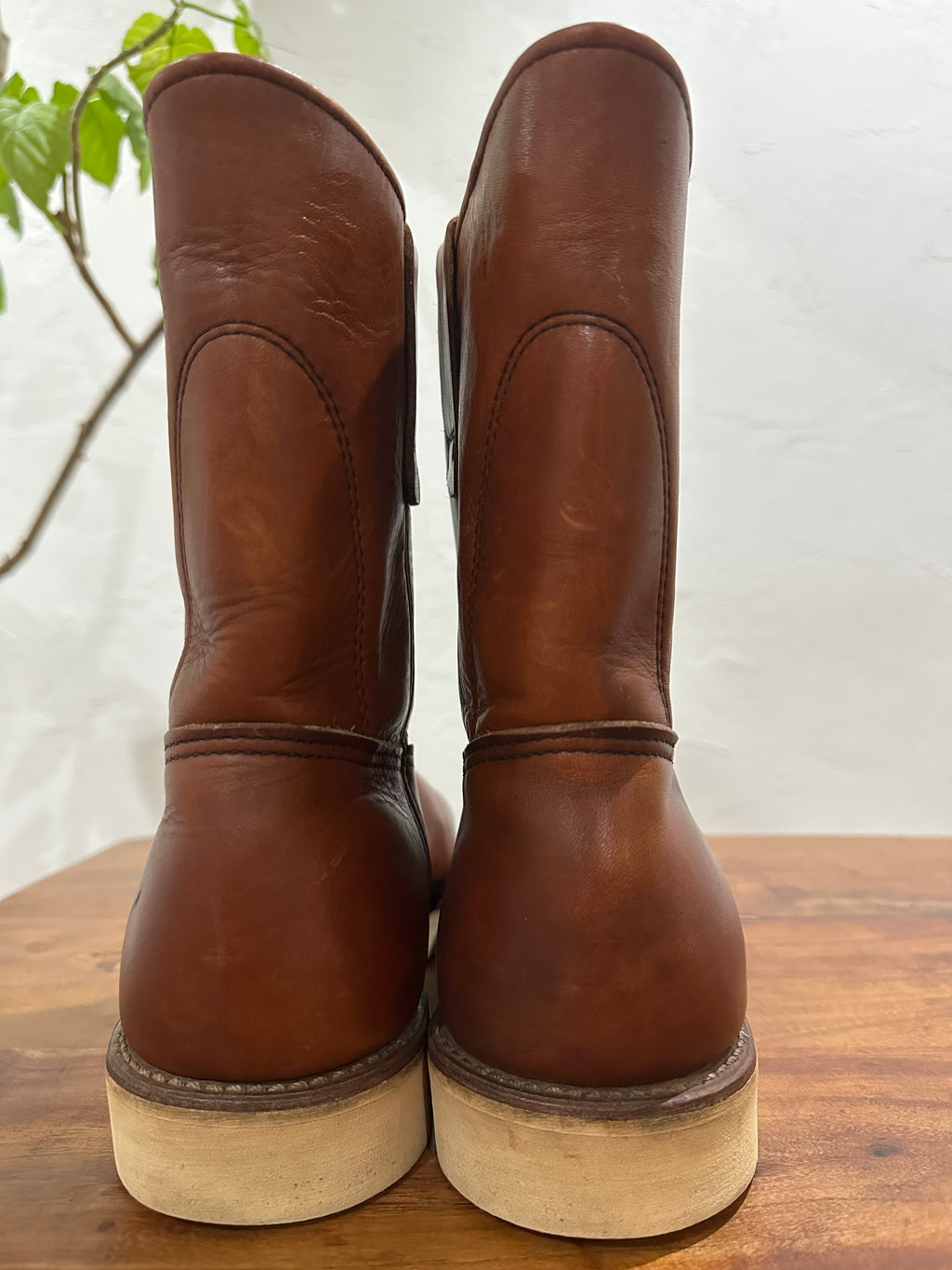 Red Wing (レッドウィング) 866 9-inch Pecos オロラセット (Oro-Russet) オロラセット (Oro-Russet) トラクショントレッド・ソール (Traction Tred Sole) used boots - heal_1 view