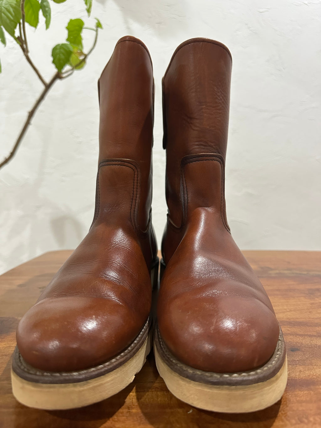 Red Wing (レッドウィング) 866 9-inch Pecos オロラセット (Oro-Russet) オロラセット (Oro-Russet) トラクショントレッド・ソール (Traction Tred Sole) used boots - toe_1 view