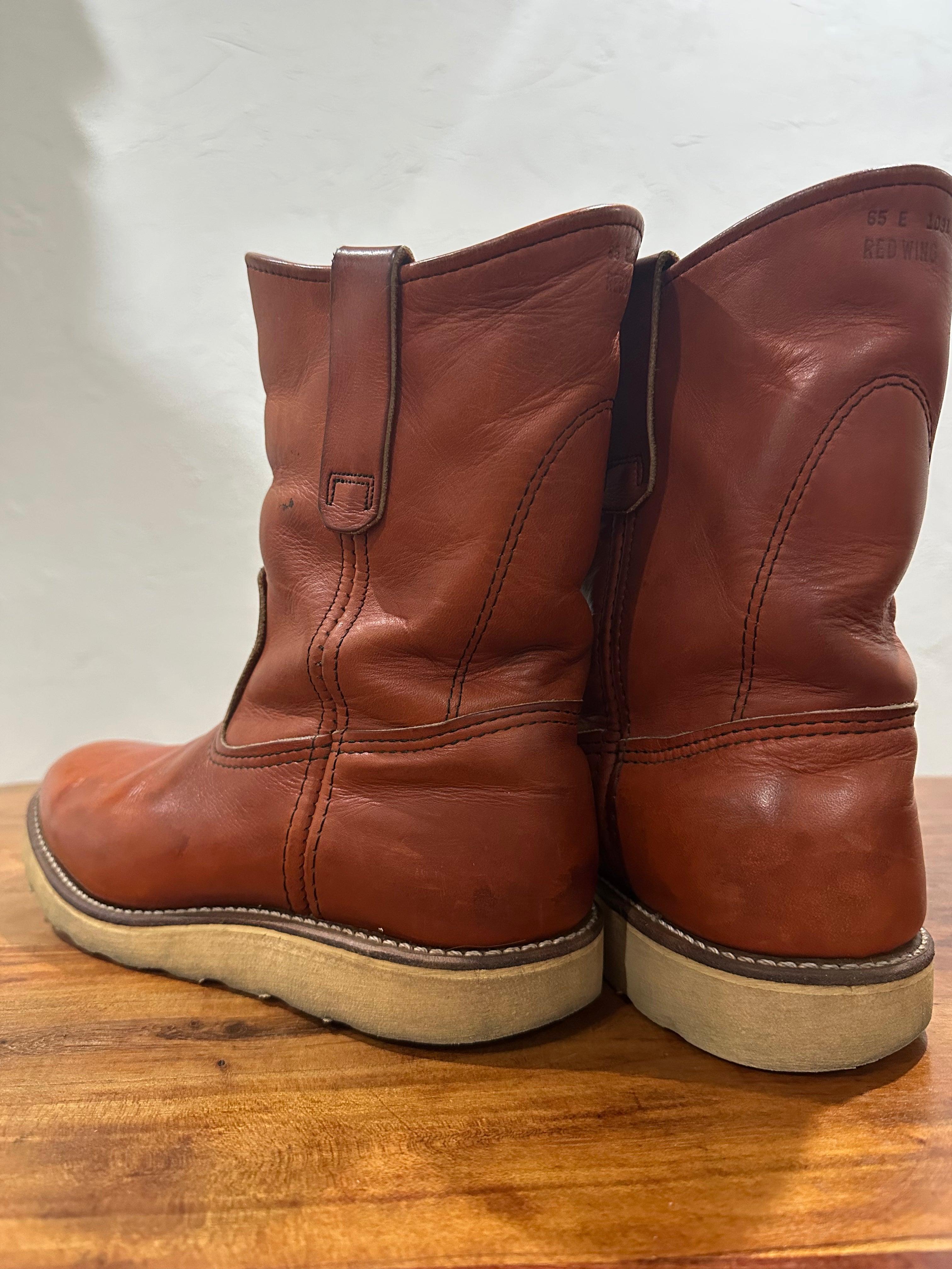 Red Wing (レッドウィング) 866 9-inch Pecos オロラセット (Oro-Russet) オロラセット (Oro-Russet) トラクショントレッド・ソール (Traction Tred Sole) used boots - back_1 view