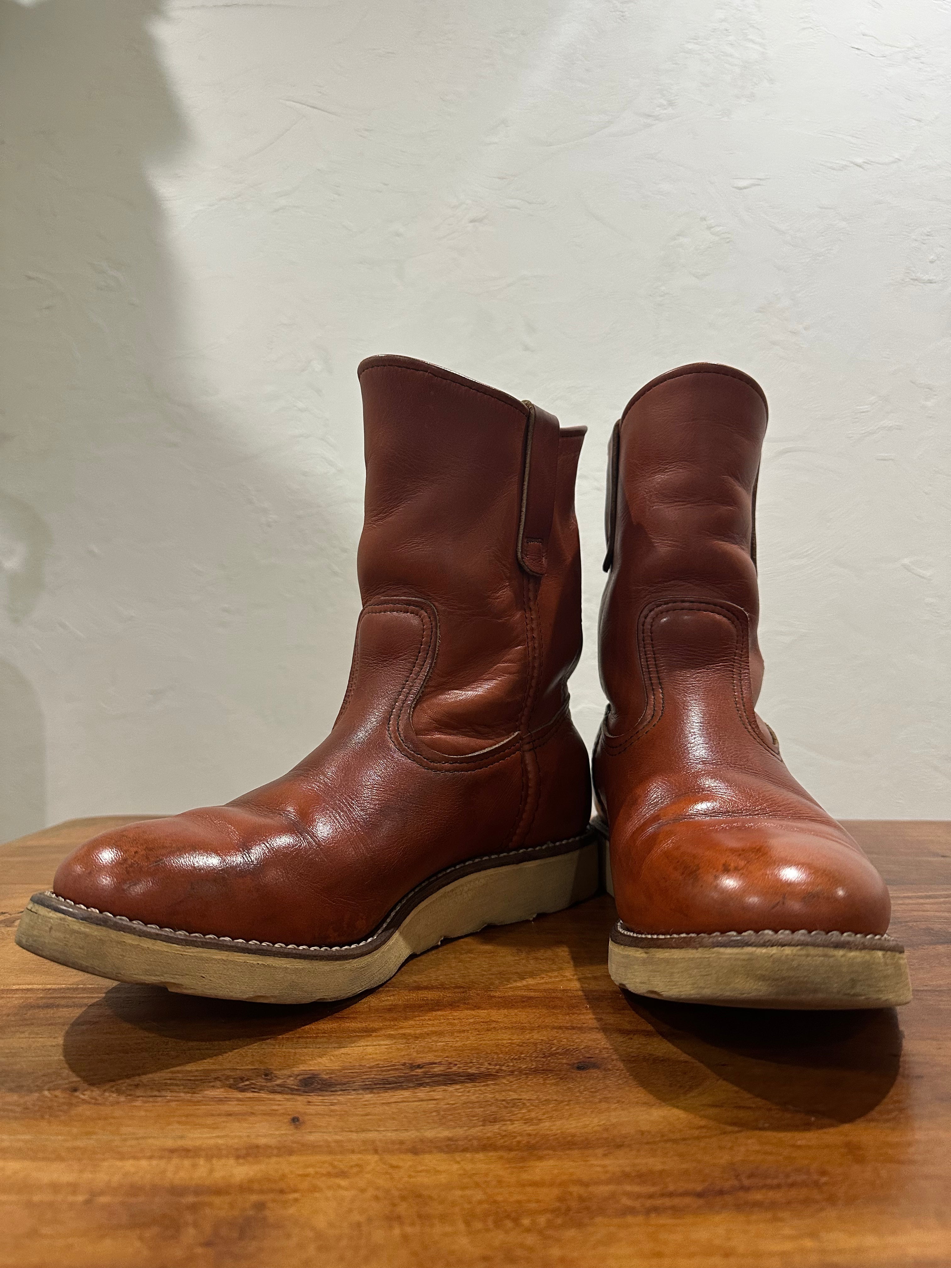 Red Wing (レッドウィング) 866 9-inch Pecos オロラセット (Oro-Russet) オロラセット (Oro-Russet) トラクショントレッド・ソール (Traction Tred Sole) used boots - fr_2 view