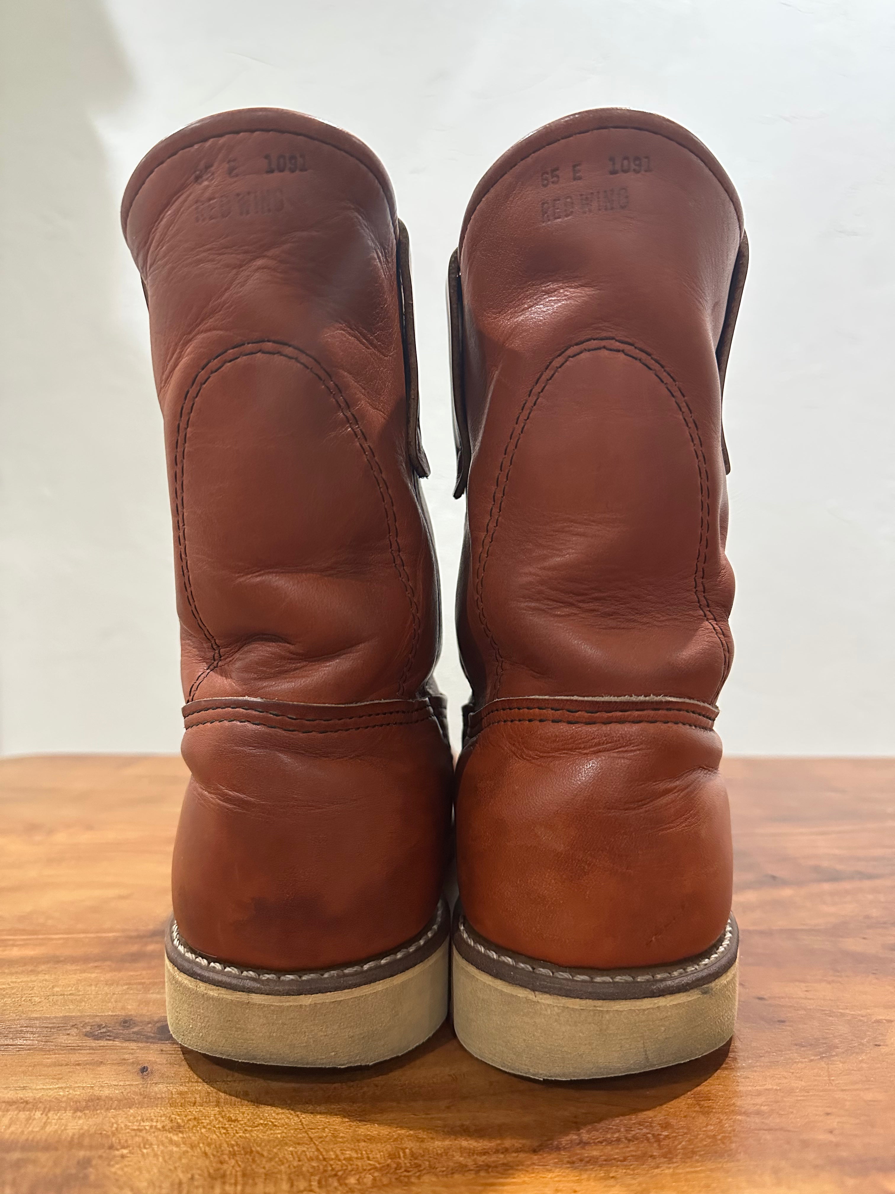 Red Wing (レッドウィング) 866 9-inch Pecos オロラセット (Oro-Russet) オロラセット (Oro-Russet) トラクショントレッド・ソール (Traction Tred Sole) used boots - heal_1 view