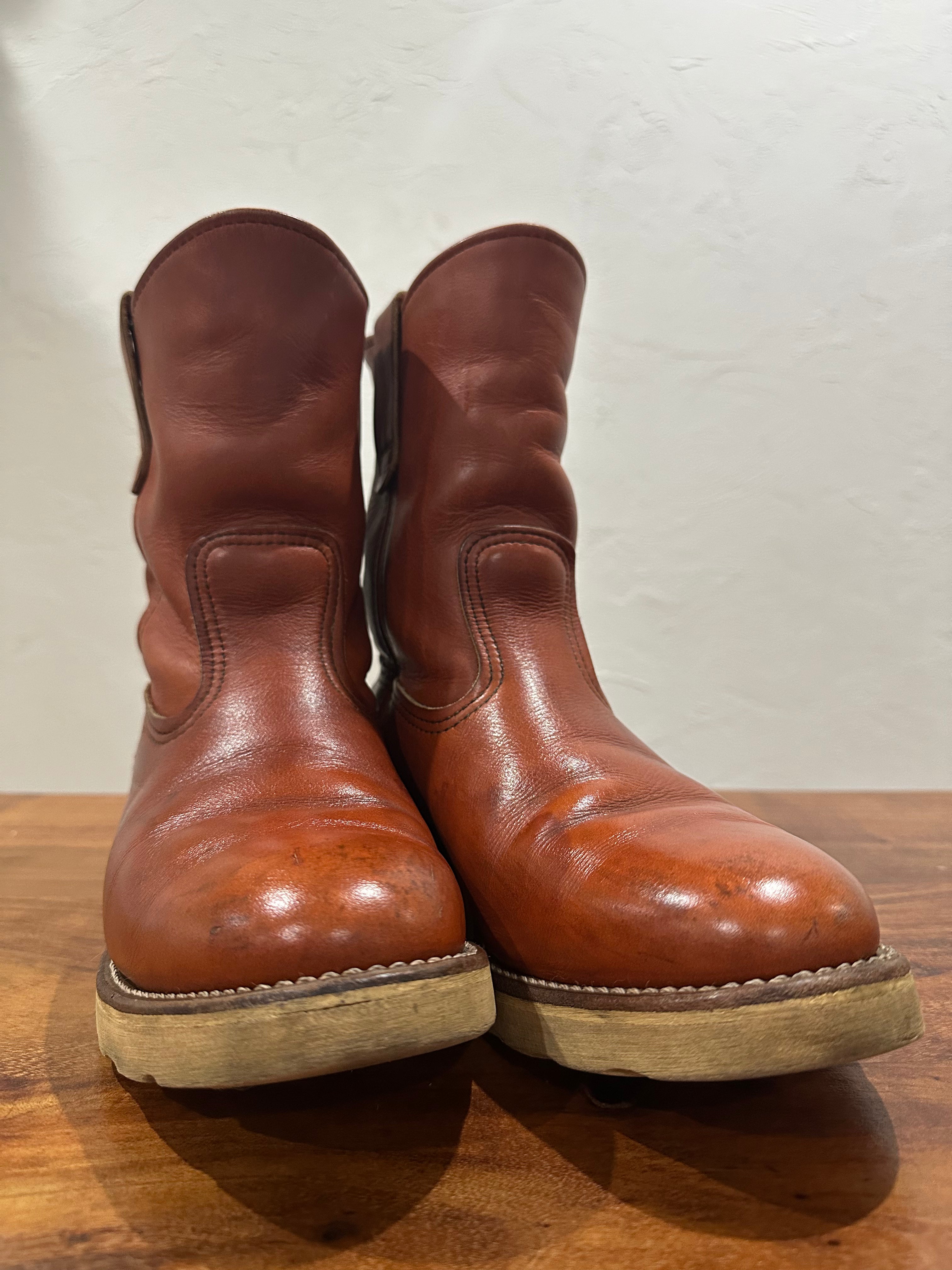 Red Wing (レッドウィング) 866 9-inch Pecos オロラセット (Oro-Russet) オロラセット (Oro-Russet) トラクショントレッド・ソール (Traction Tred Sole) used boots - toe_2 view
