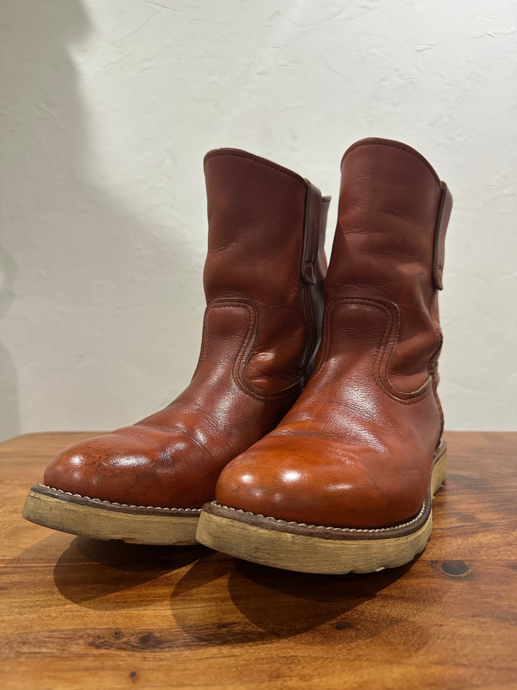 Red Wing (レッドウィング) 866 9-inch Pecos オロラセット (Oro-Russet) オロラセット (Oro-Russet) トラクショントレッド・ソール (Traction Tred Sole) used boots - toe_3 view