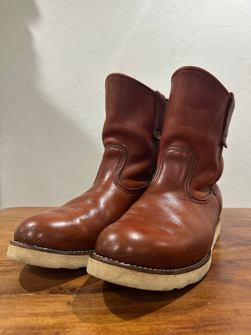 Red Wing (レッドウィング) 866 9-inch Pecos オロラセット (Oro-Russet) オロラセット (Oro-Russet) トラクショントレッド・ソール (Traction Tred Sole) used boots - back_1 view